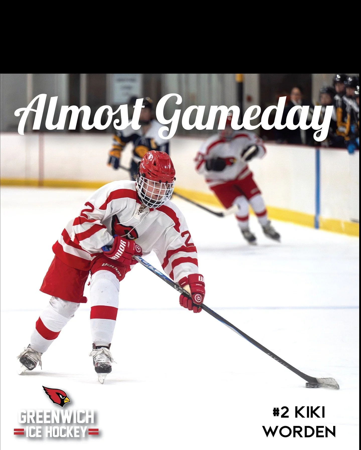 🏒 FCIAC SHOWDOWN 🏒
@kiki_worden and the Cards head to Ridgefield tomorrow to take on Wilton/Norwalk/McMahon in a key FCIAC matchup.
LET&rsquo;S GO BIG RED! 🔴⚪️