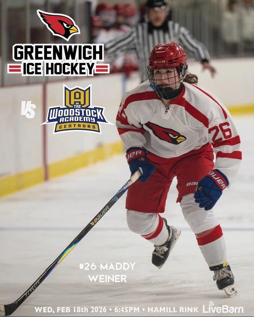 Maddy Weiner @maddyw_26 and GGVH!
Final week before FCIAC Playoffs. Time to lock in. 🔒
🆚 Woodstock Academy
📅 Wednesday, Feb 18 | 6:45PM
📍 Hamill Rink

LET&rsquo;S GO BIG RED! 🔥❤️🏒 #RoadToFCIAC