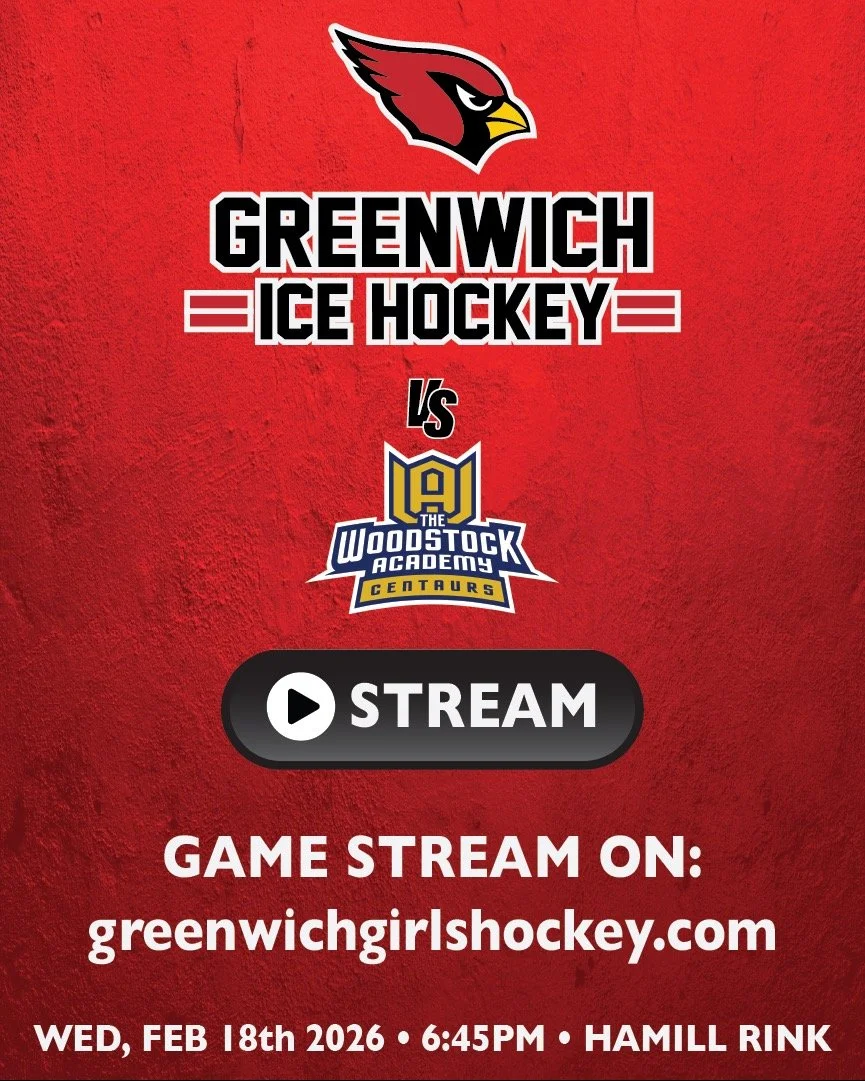 🏒 Greenwich vs. Woodstock Academy
📅 Date: Wednesday, February 18, 2026
🕡 Start Time: 6:45 PM
📍 Location: Home (Dorothy Hamill Rink in Greenwich, CT)
📺 Stream: Available online at greenwichgirlshockey.com