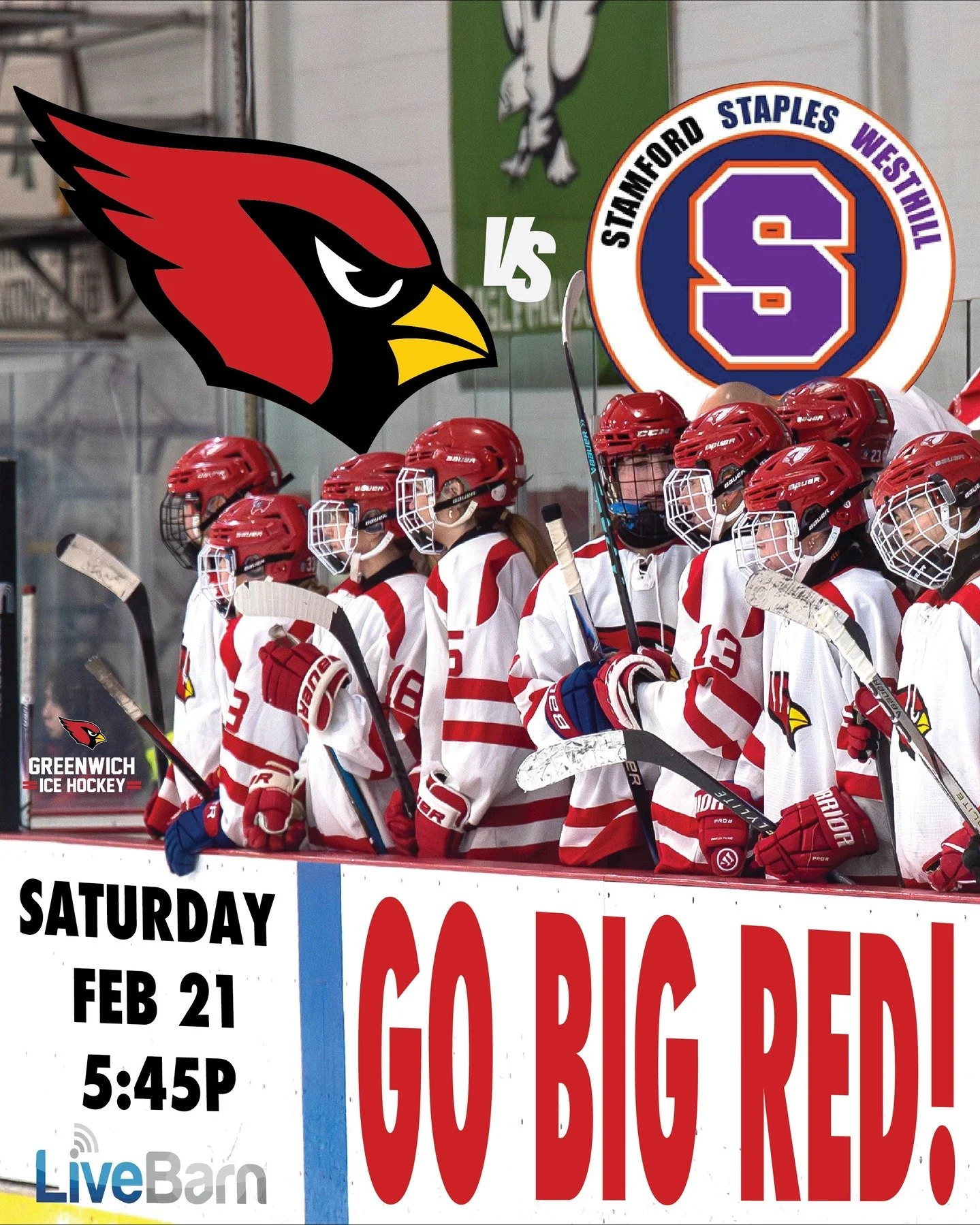 🏒🔥 LGOTRS! LAST GAME OF THE REGULAR SEASON! 🔥🏒 Cards close out the regular season against SWS (Stamford/Westhill/Staples)

📅 Saturday, February 21
⏰ 5:45 PM
📍 Dorothy Hamill Rink
📺 Stream on @livebarn

🔴⚪️ GO BIG RED! ⚪️🔴

#LGOTRS #FCIAC #CI