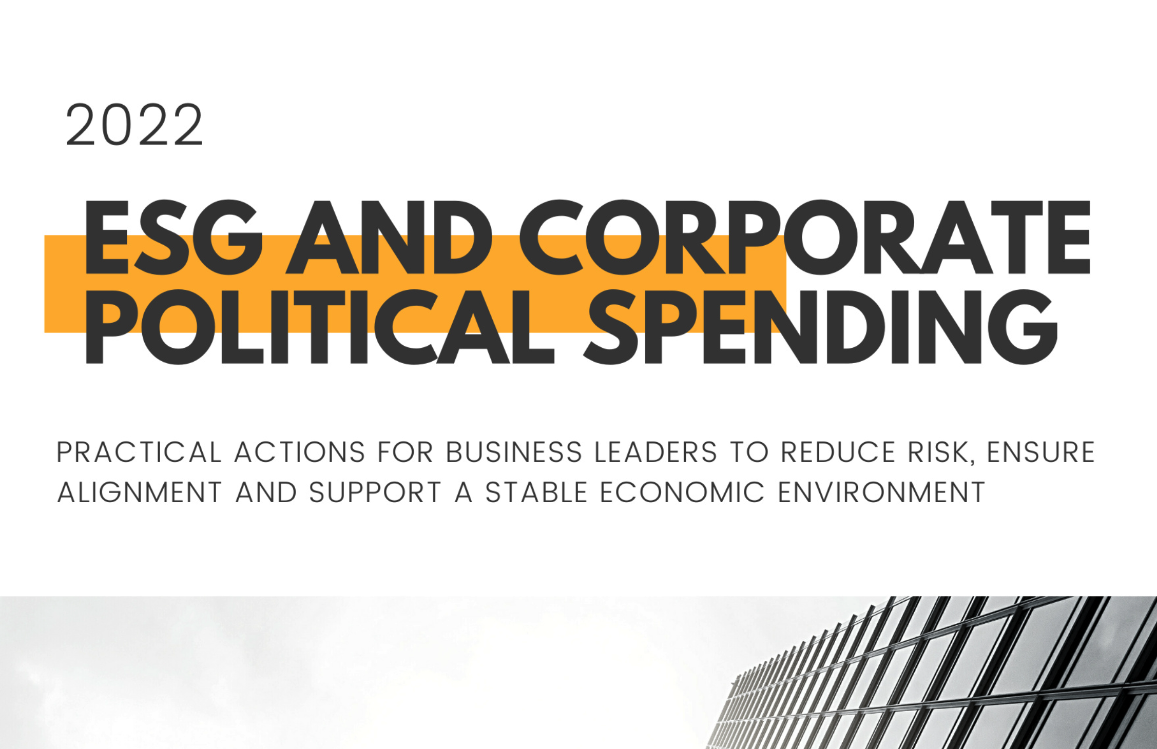 ESG & Corporate Political Spending