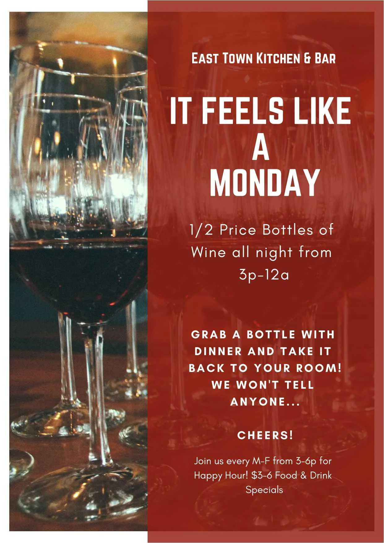 Wine Specials on Mondays