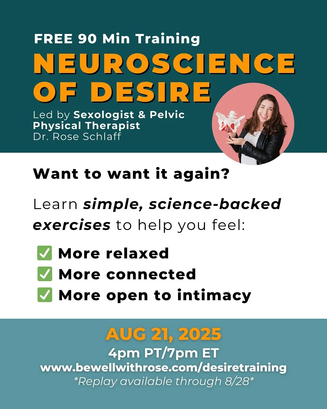 80% of couples experience &ldquo;desire discrepancy&rdquo; &mdash; moments where one person wants intimacy, the other doesn&rsquo;t.

But here&rsquo;s the good news: when you understand the science of desire and how your nervous system + pelvic floor