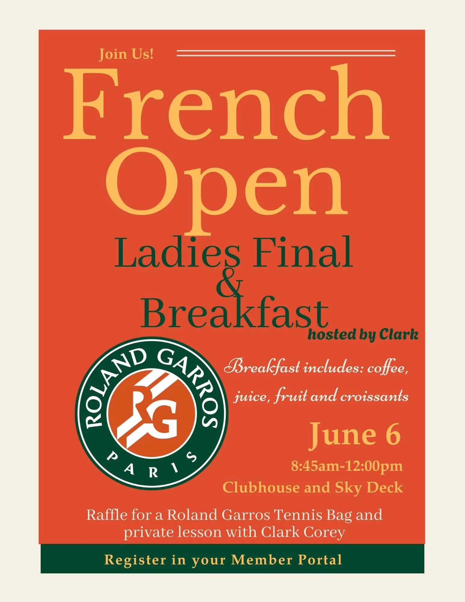 French Open Breakfast