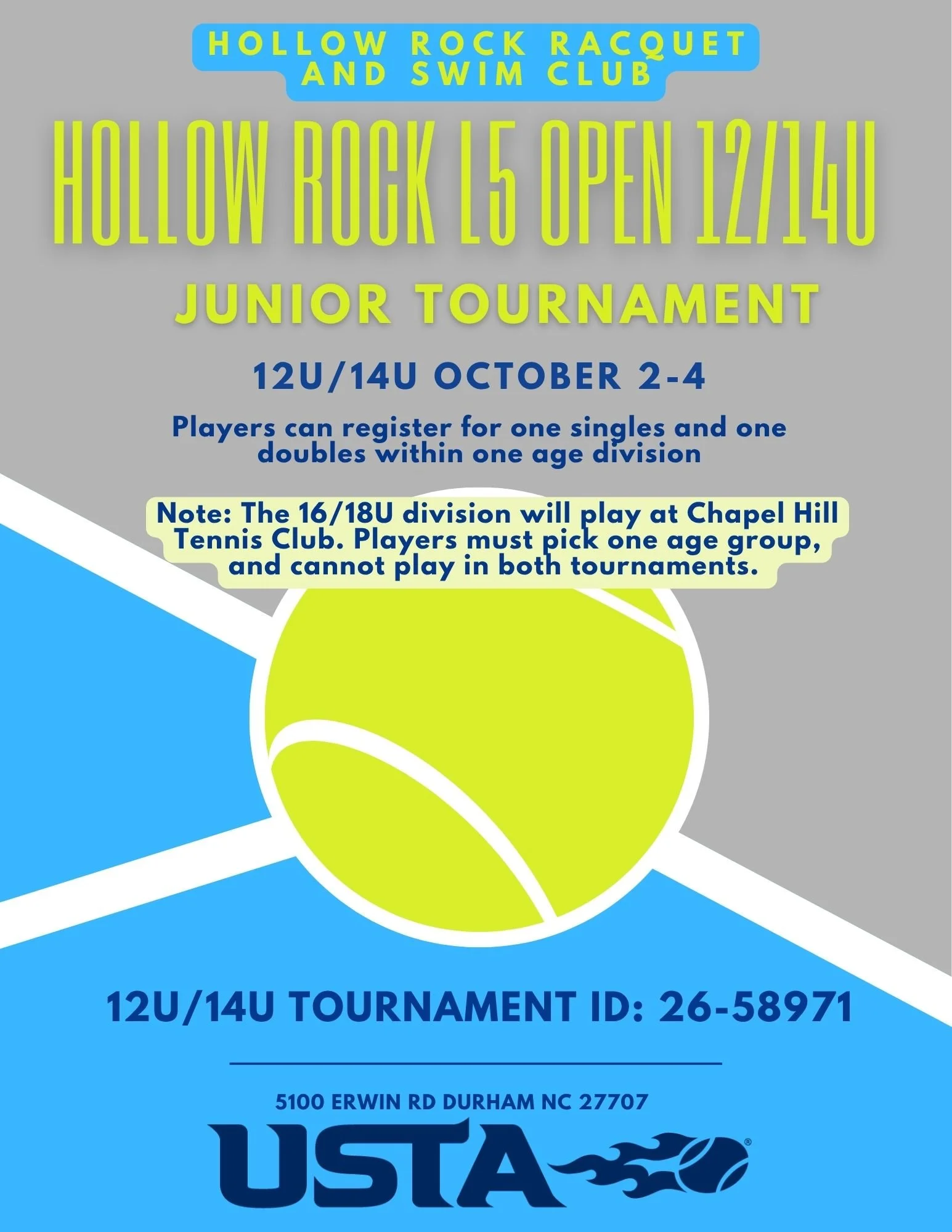 USTA Hollow Rock Open L5 Junior Tournament 