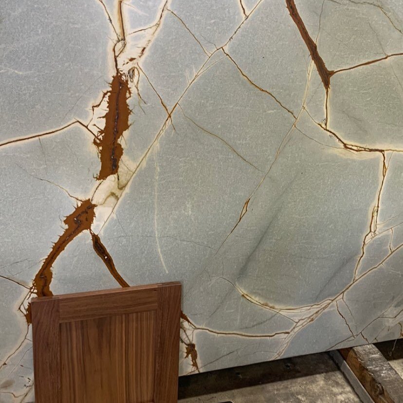 Hi, check out this beautiful slab from Tutto Marmo of San Diego that I will be used in my next project and will be installed on kitchen island. We are using a rich Walnut wood with an existing limestone floor. #walnutcabinets #beautifulslab #tuttomar