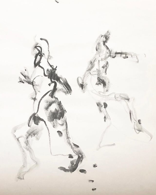 Figure sketch from 3-12, last one for a while, huh  #dance #dancing #artistsoninstagram #art #chicagowomenartists #chicagoartist #figuredrawing #figuresketch #drawing