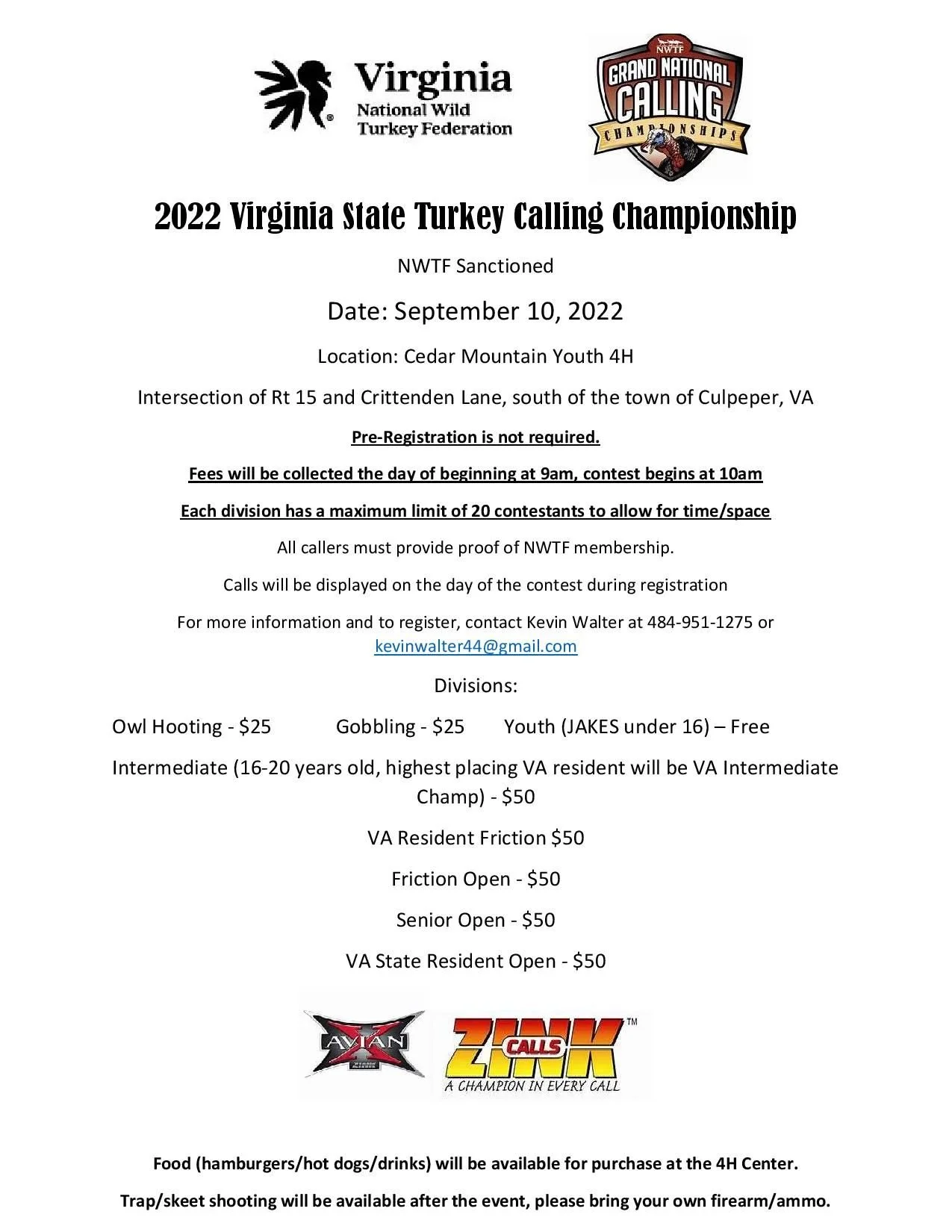 2022 Virginia State Turkey Calling Championship