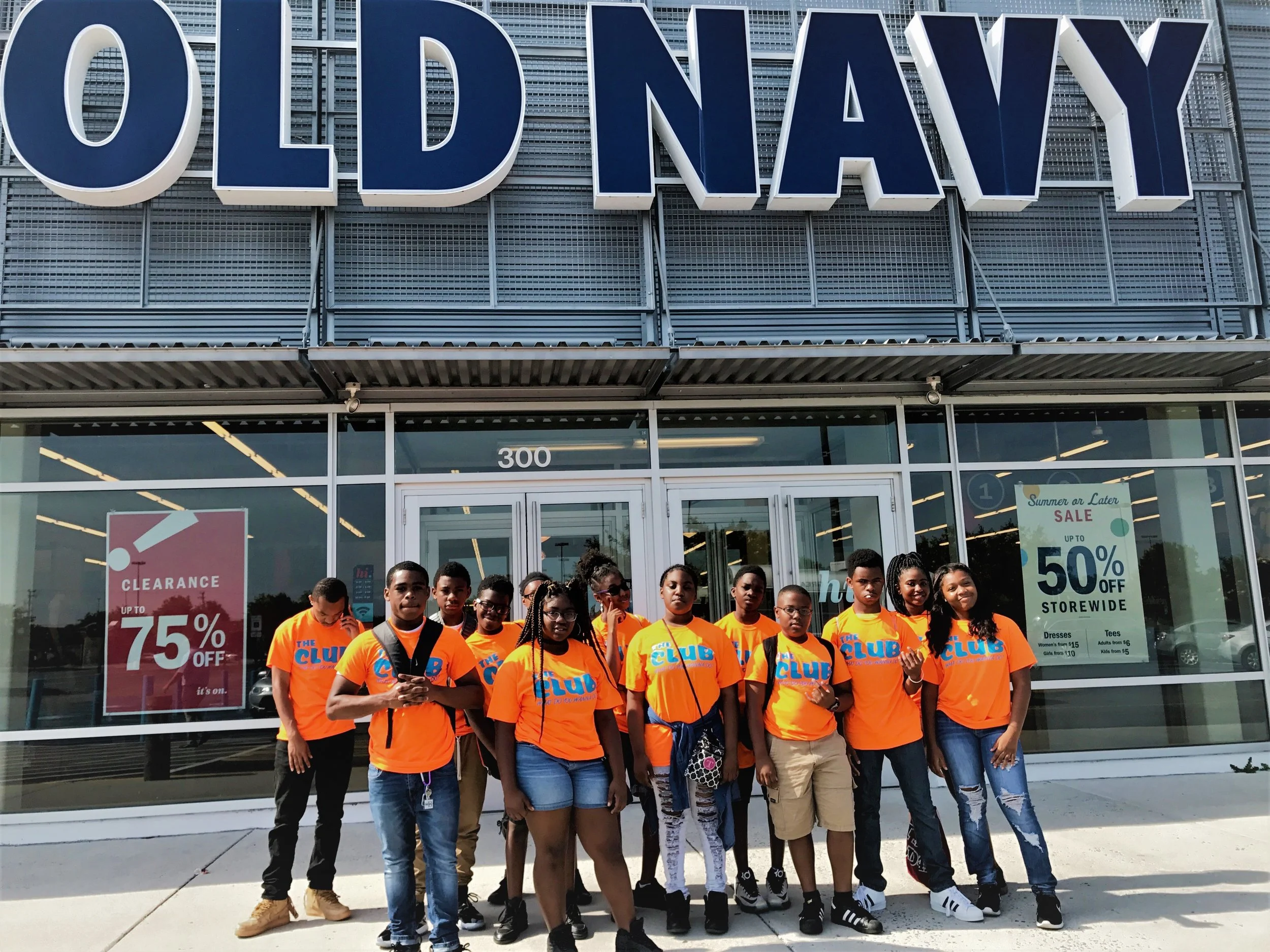 Keystone Club members participating in Camp Old Navy.