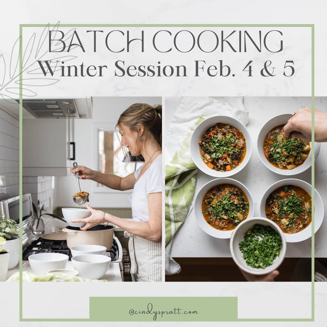 Batch Cooking - Winter Session — Cindy Spratt Nutrition
