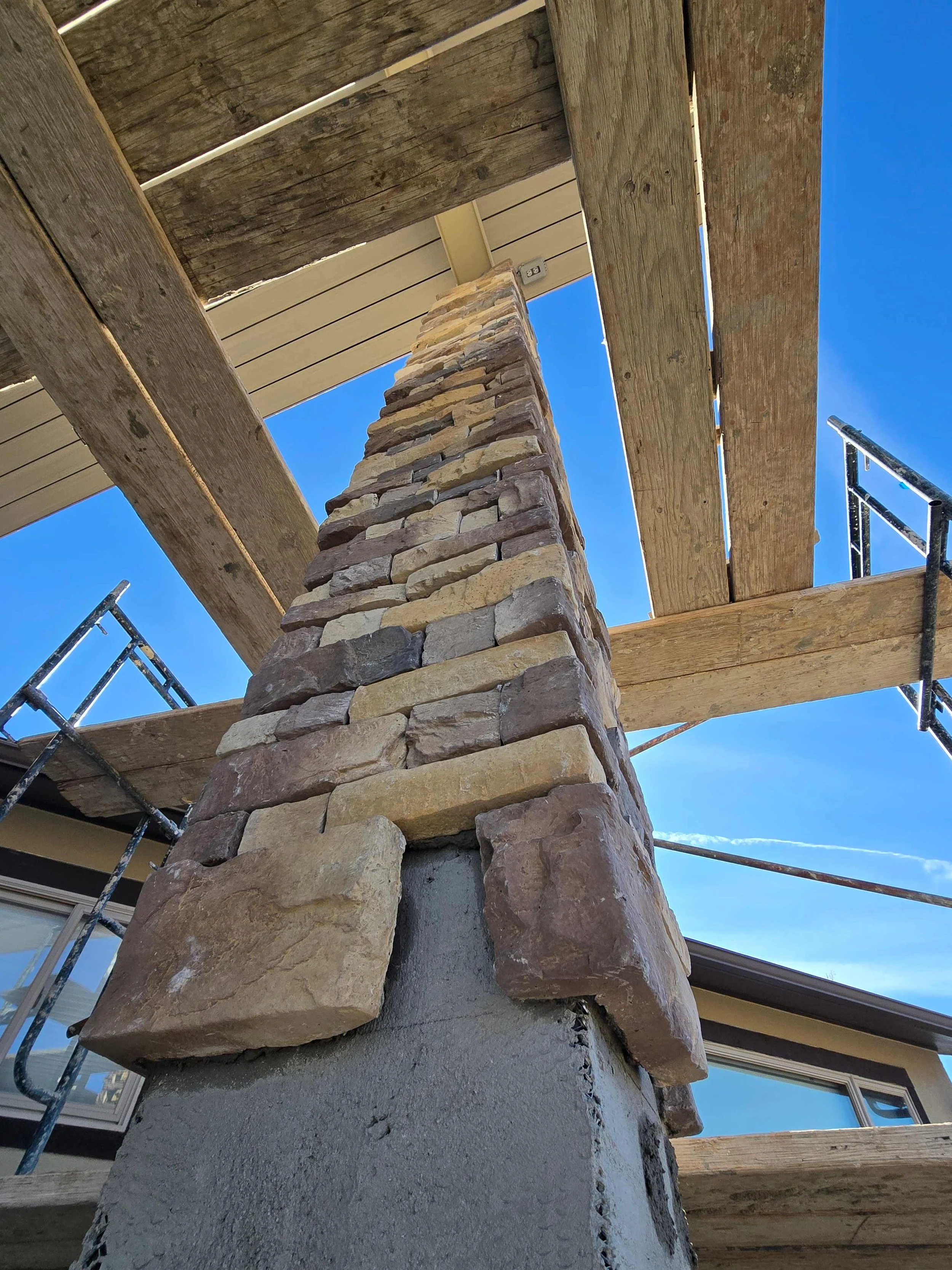 Stone installation column Boulder