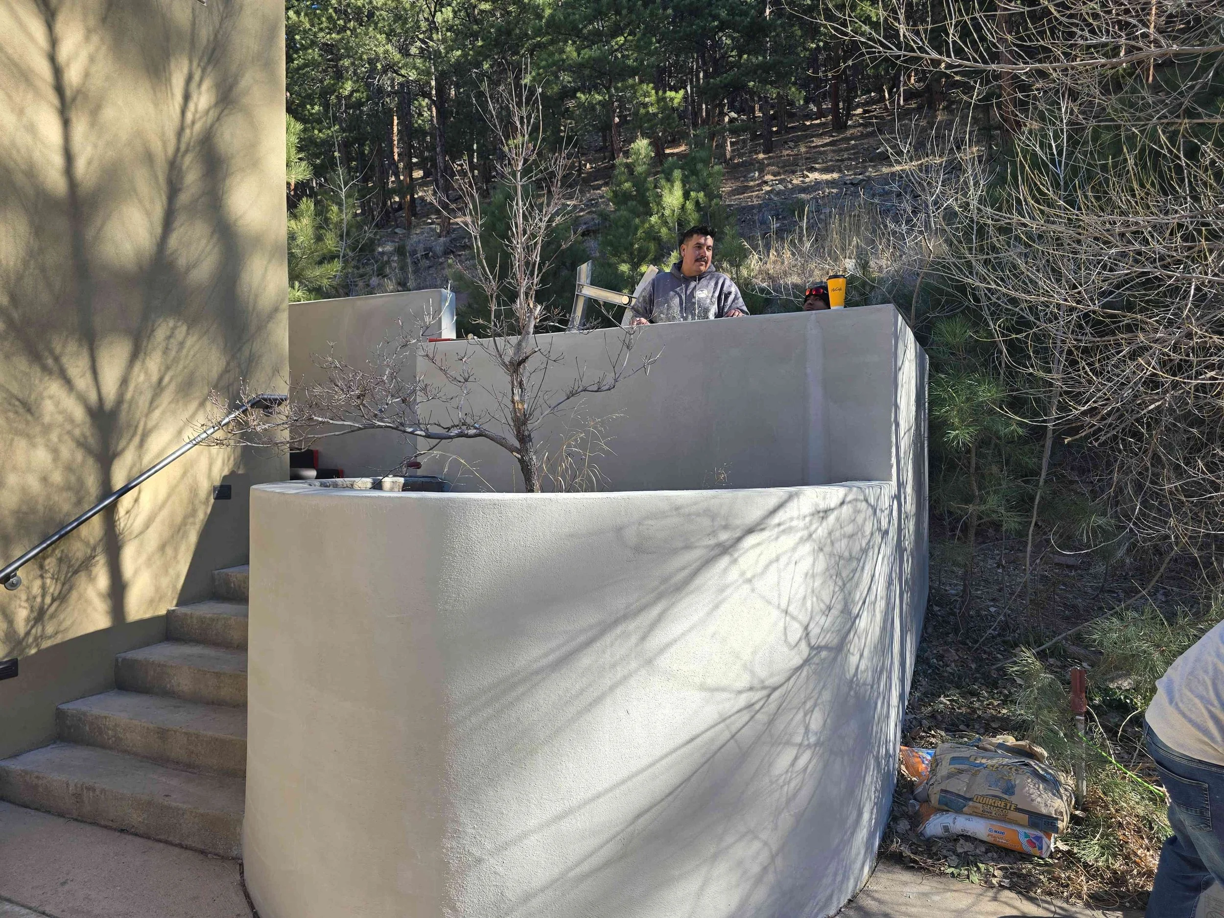 Stucco redash reskim refinish mountains