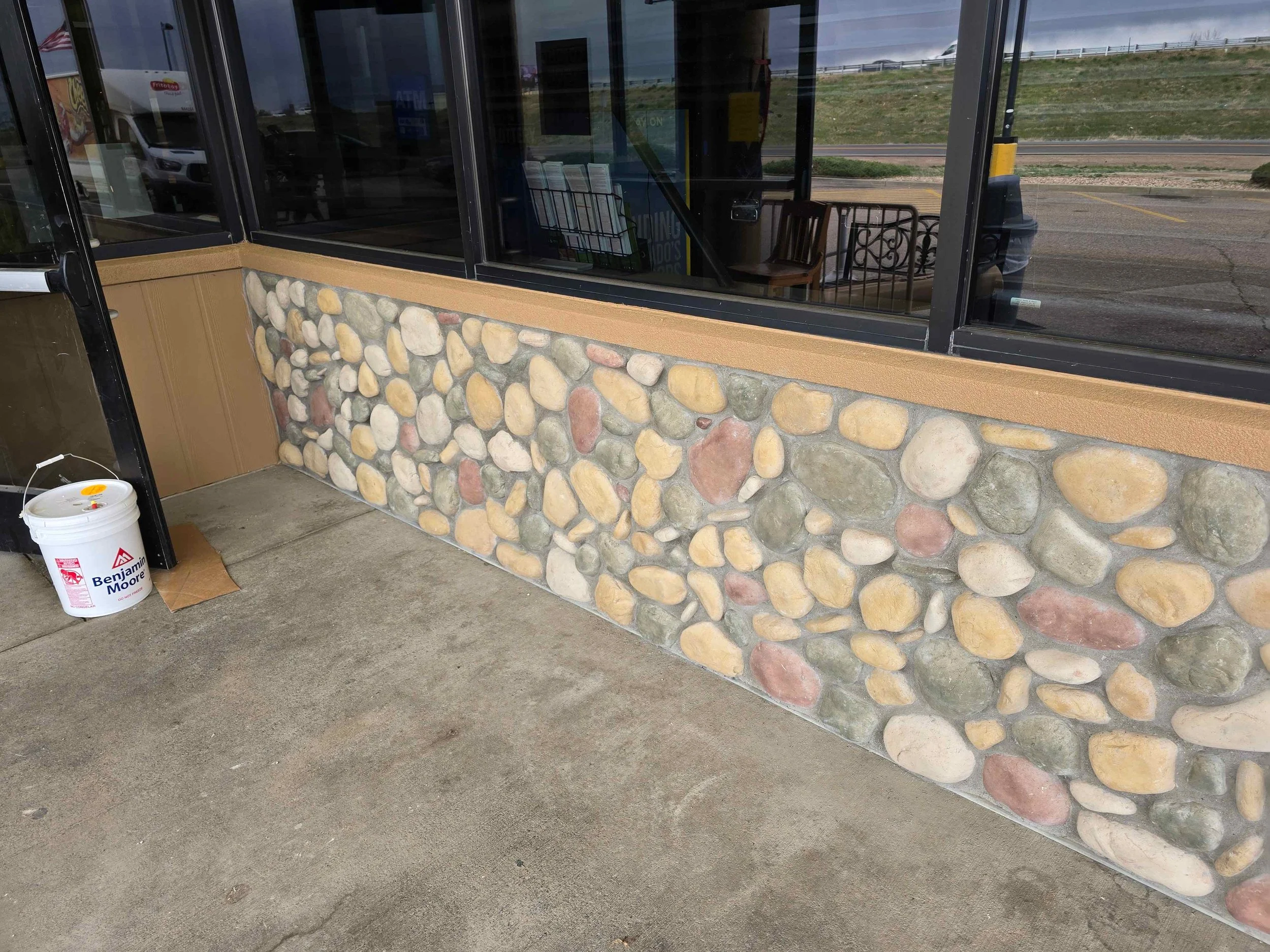 River rock Install Colorado