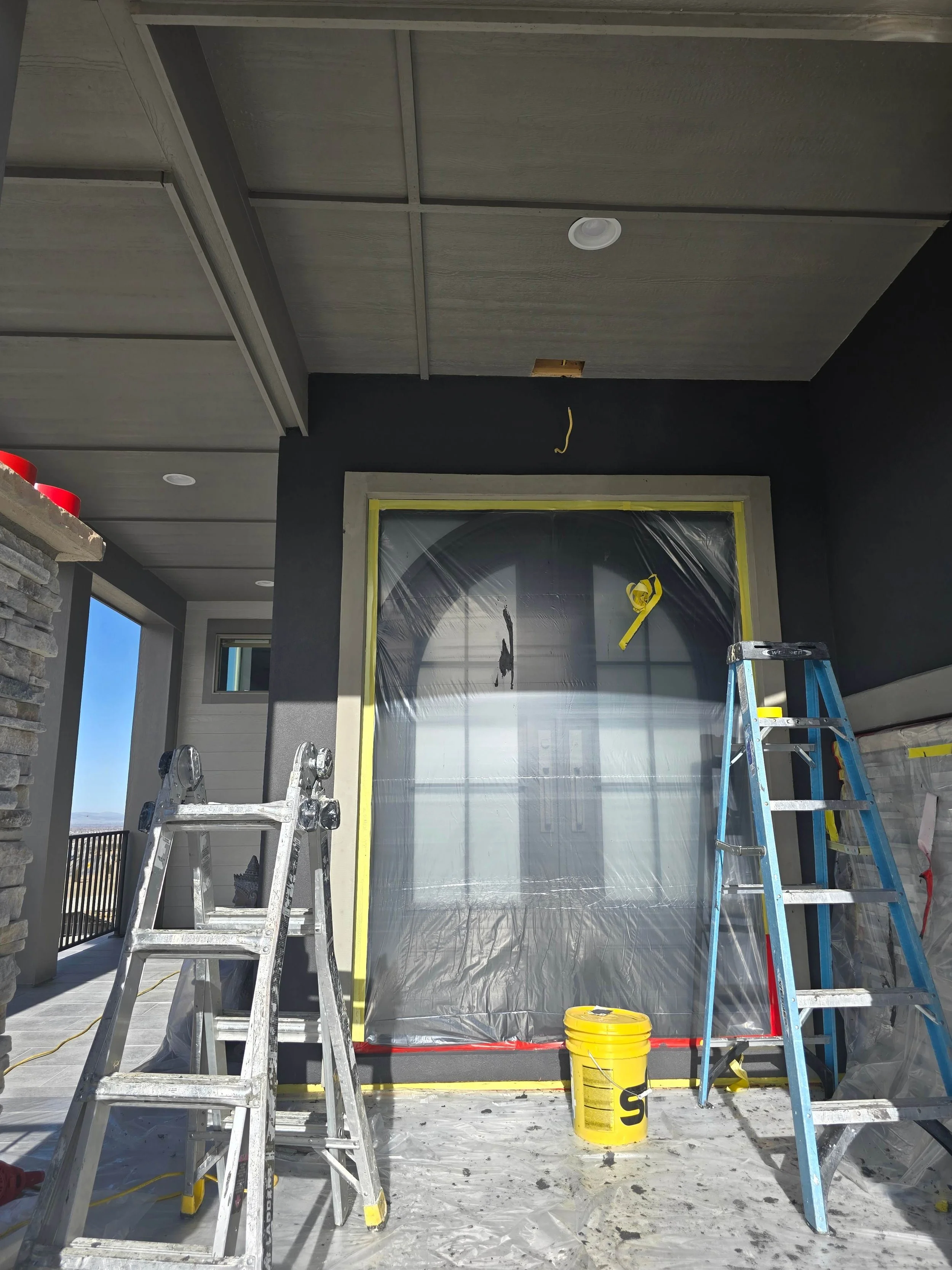 Broomfiels stucco repair doorway match