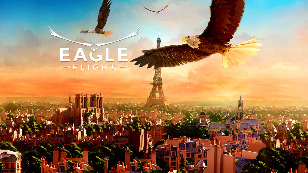 Eagle Flight Soaring Through Post-Human Paris — Sun VR