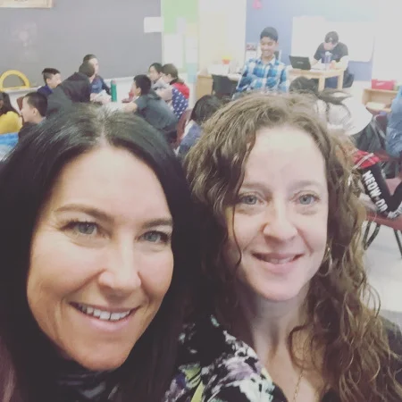 Me & my Bestie leading the JA Be Entrepreneurial with Gr 5-6;s