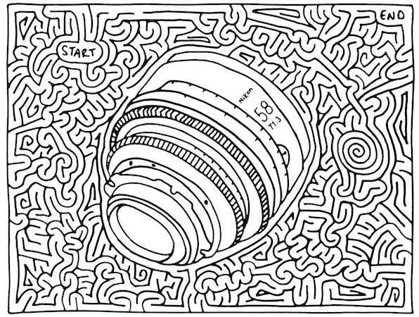 Lens Maze Sticker