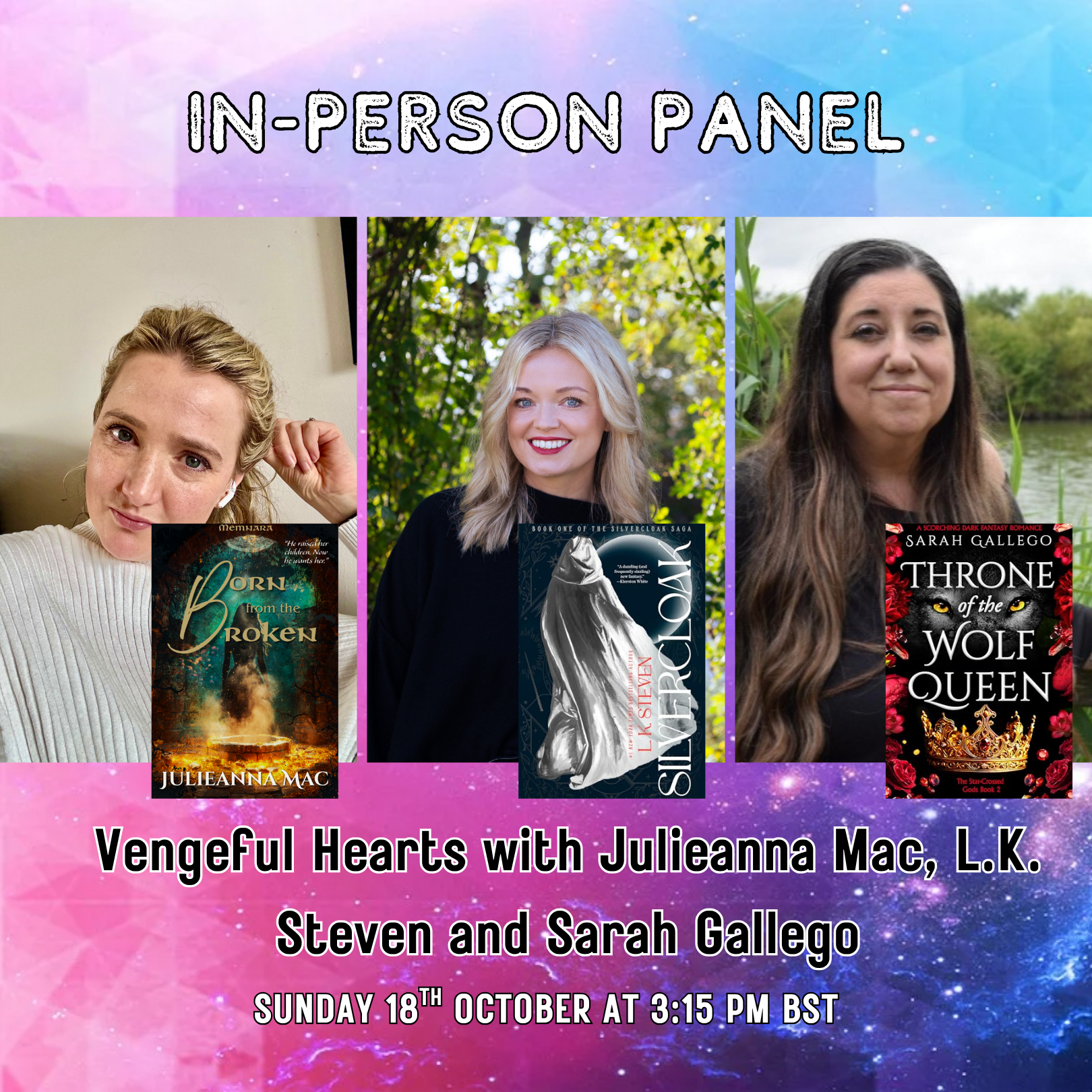 Vengeful Hearts with Julianna Mac, L.K. Steven and Sarah Gallego