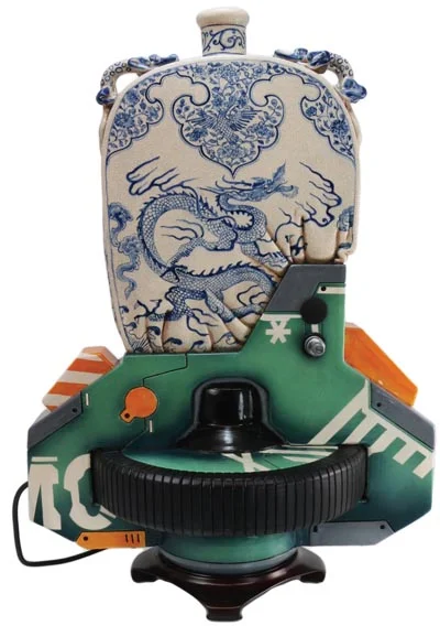 Manga Ormolu Version 4.0x , ceramic and mixed media, 22 x 16 x 12 inches, Collection of the Bank of Montreal.