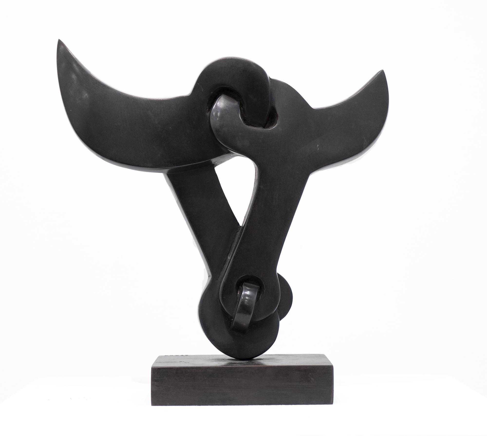 Sorel Etrog, “ Bull Linked Head Study” , 1969, bronze, Ed 5 of 9, 9 x 8.75 x 3 inches.