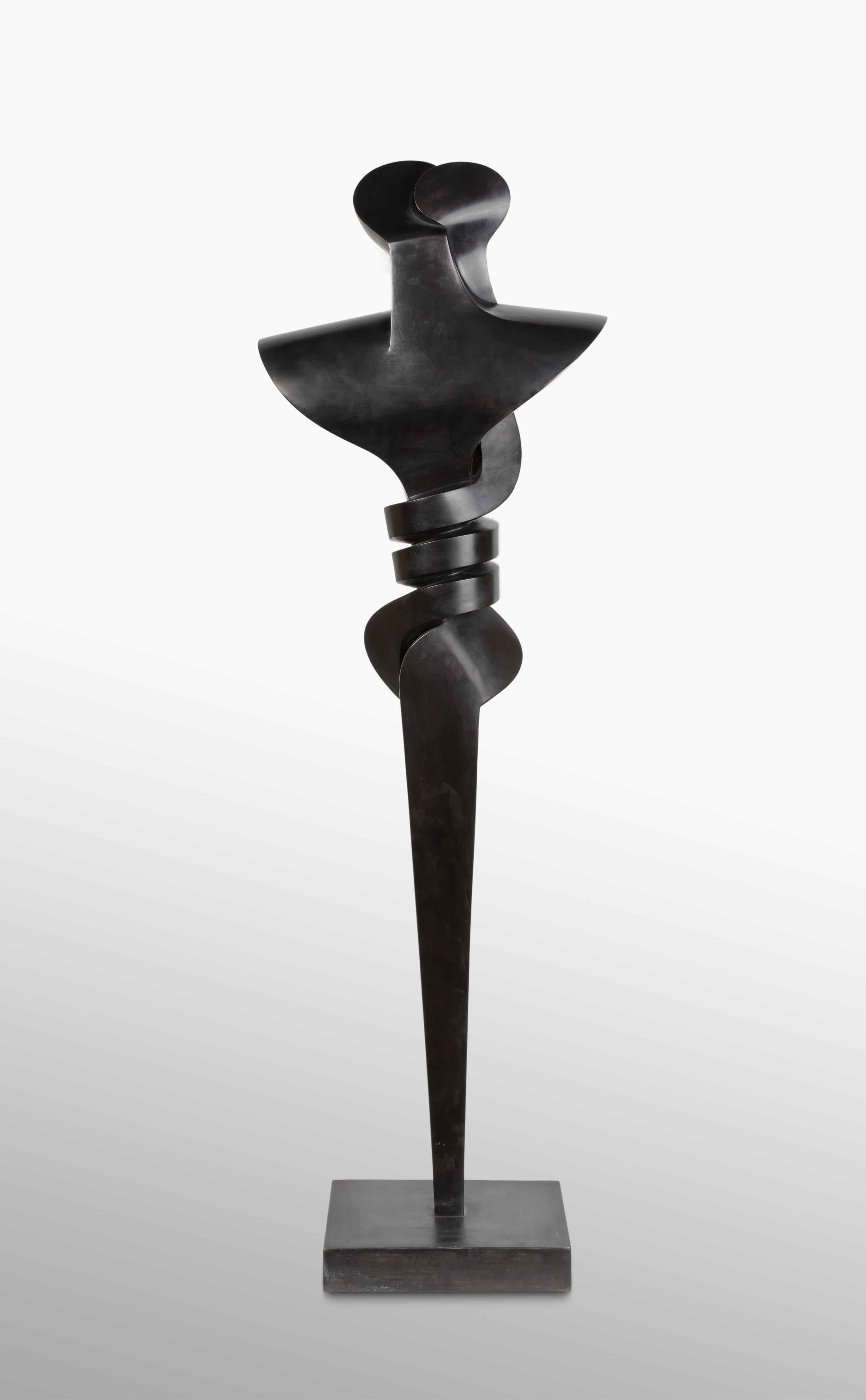 Sorel Etrog, “Embrace II, 1962-68, bronze, edition of 7, 52 inches height.