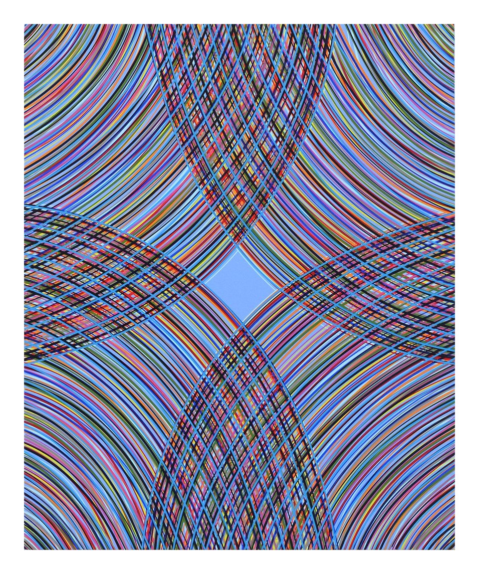 Bradley Harms, “Rond (lt blu violet) 1”, 2024, acrylic on canvas, 24 x 20 inches.