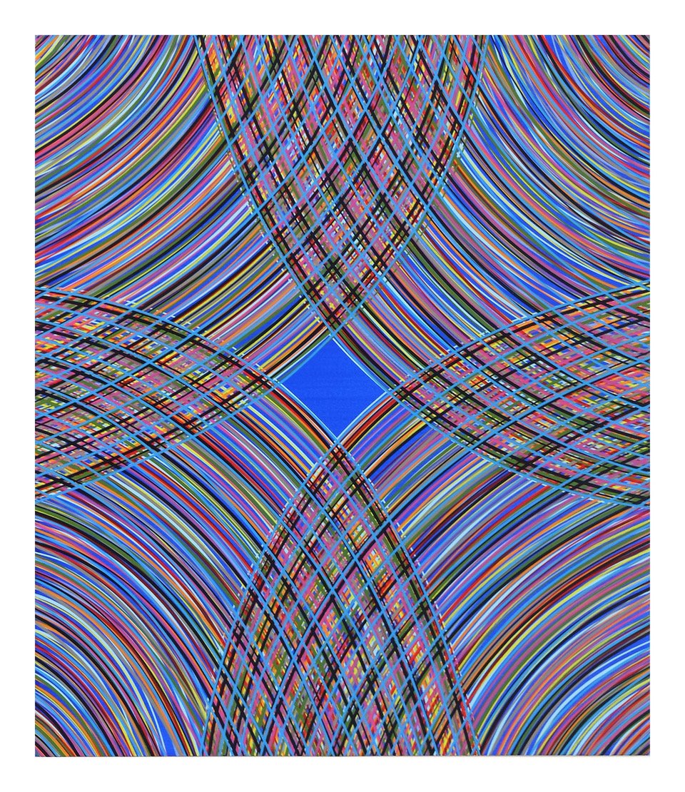 Bradley Harms, “Rond (ultra blue) 1”, 2024, acrylic on canvas, 24 x 20 inches.