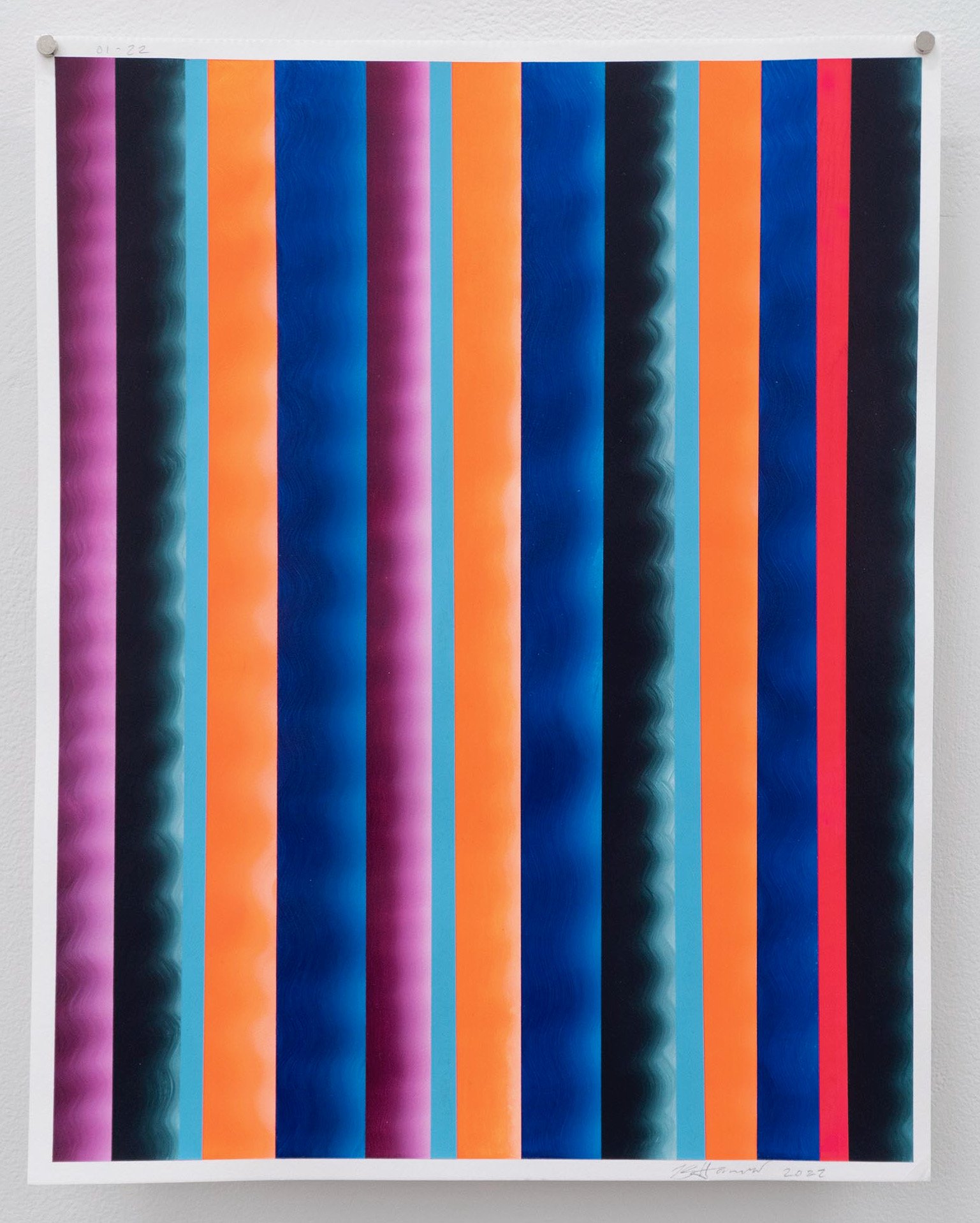 Bradley Harms, Untitled 01-22 , 2022, acrylic on paper, 14 x 11 inches unframed.