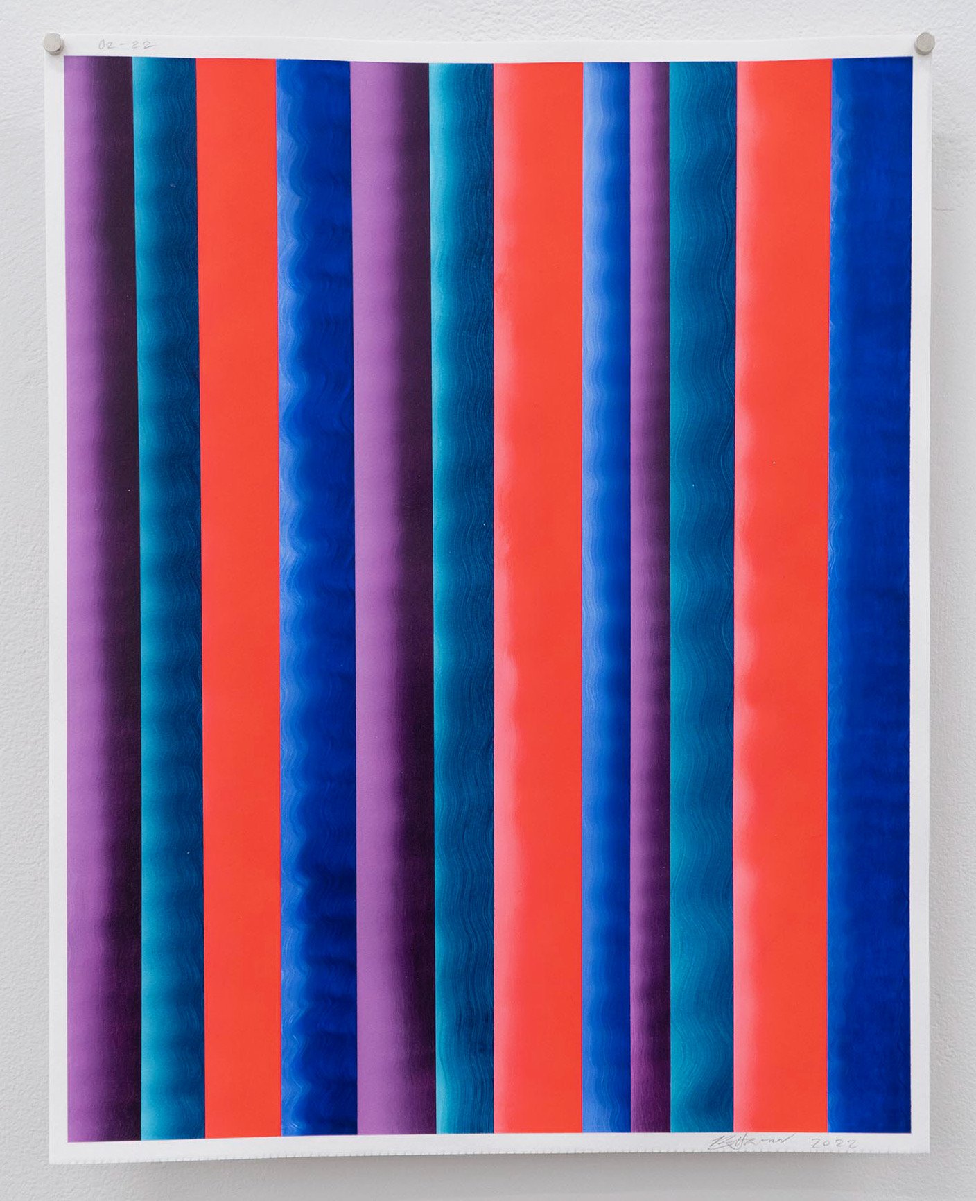 Bradley Harms, Untitled 02-22 , 2022, acrylic on paper, 14 x 11 inches unframed.