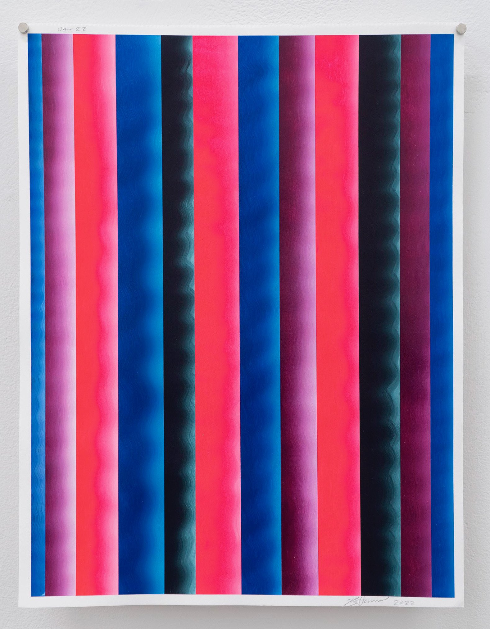 Bradley Harms, Untitled 04-22 , 2022, acrylic on paper, 14 x 11 inches unframed.