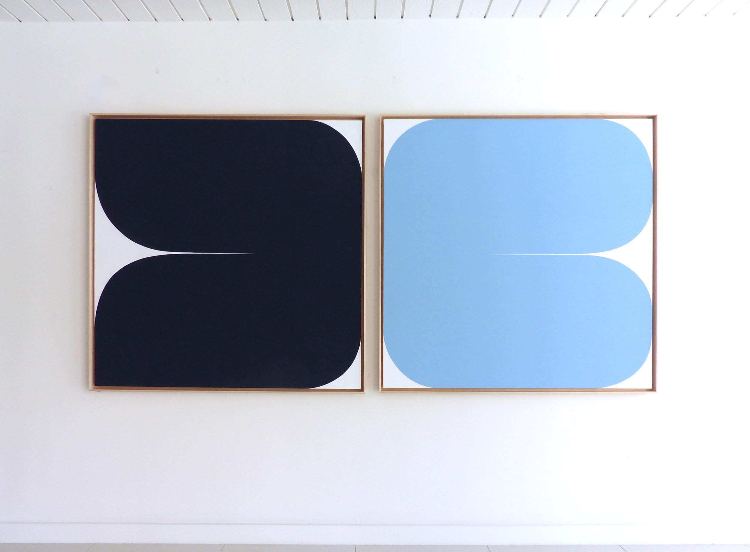 "Love Will Keep Us Young … (Bet the Tears), (Dream Fragment)", 2024, acrylic on canvas, 49.5 x 49.5 inches each.