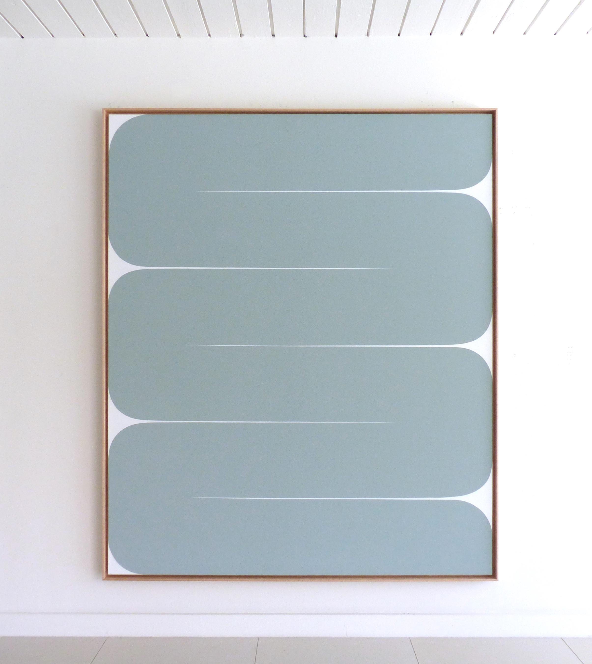 "Marine Layer (Celadon)", 2024, acrylic on canvas, 73.5 x 61.5 inches. SOLD.