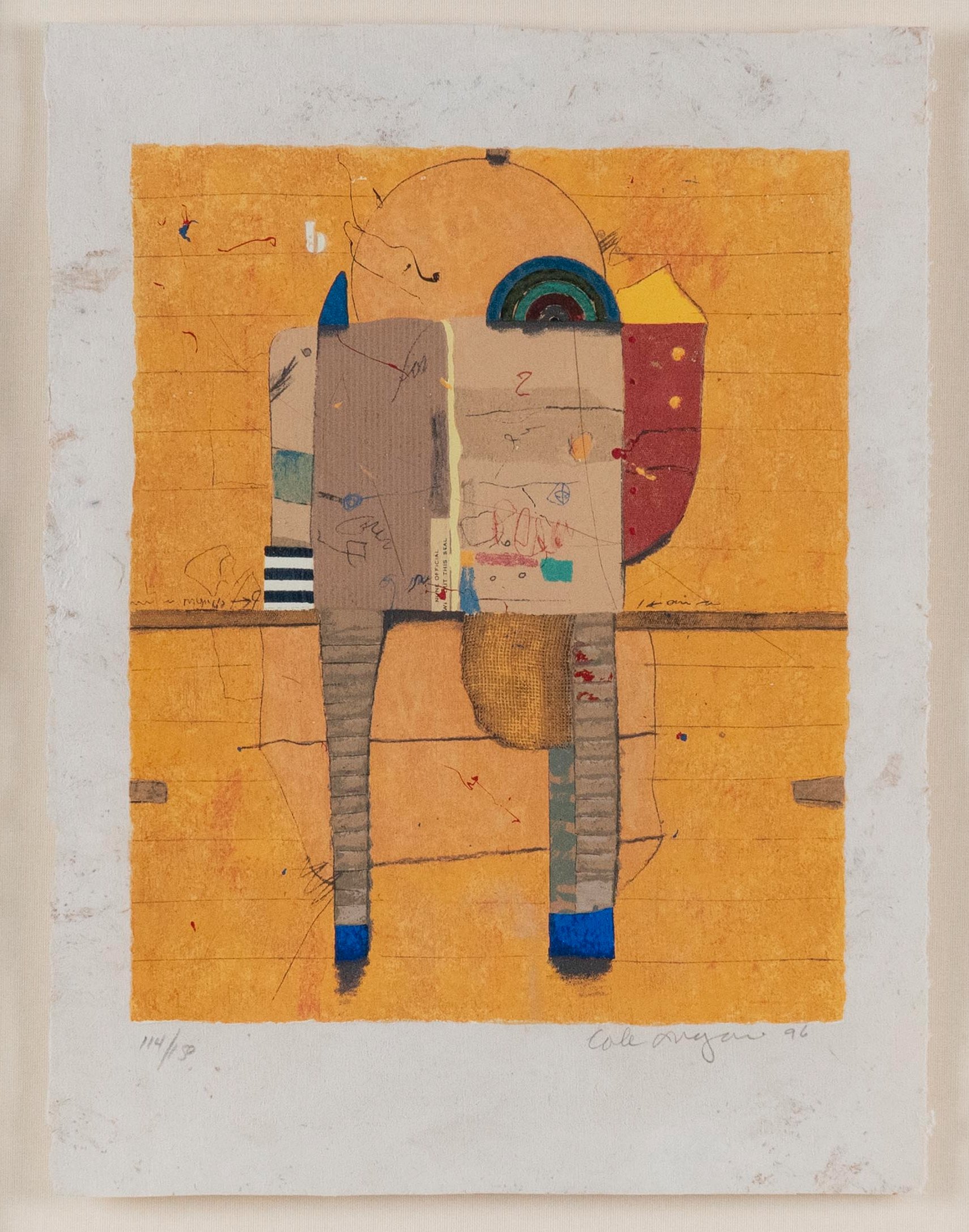 Cole Morgan, “Half-Shot (Orange)”, 1996, original silkscreen, 39 × 30 cm (15.35 × 11.8 inches), edition of 150.
