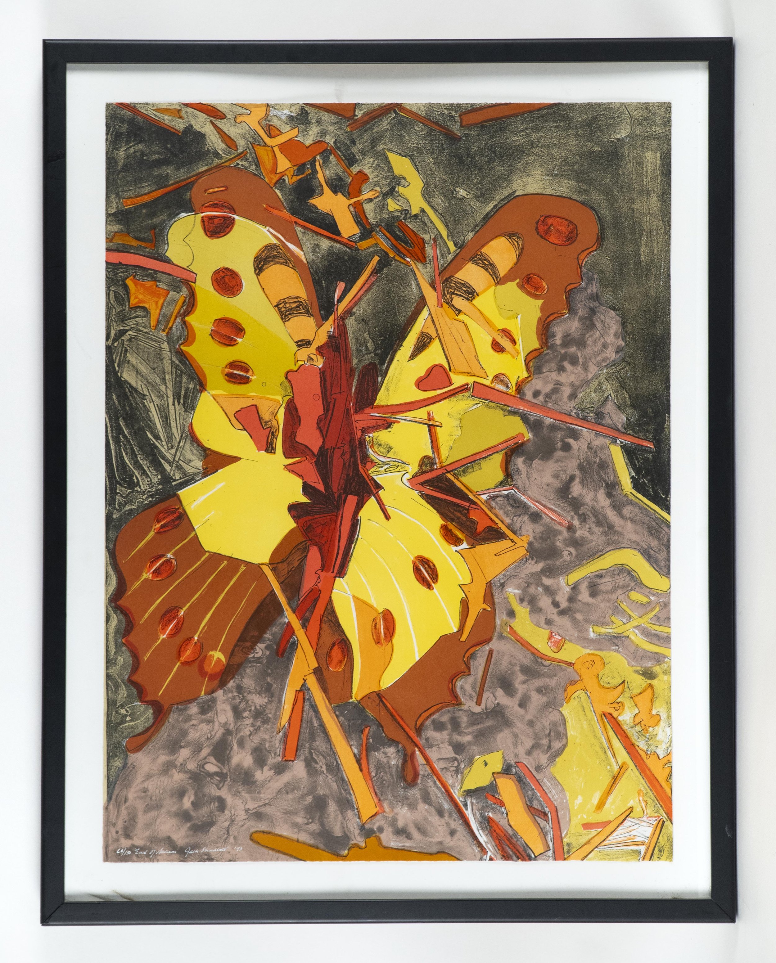 Jack Shadbolt, “End of Season”, 1993, lithograph, edition # 60/150, 36 x 27 inches.