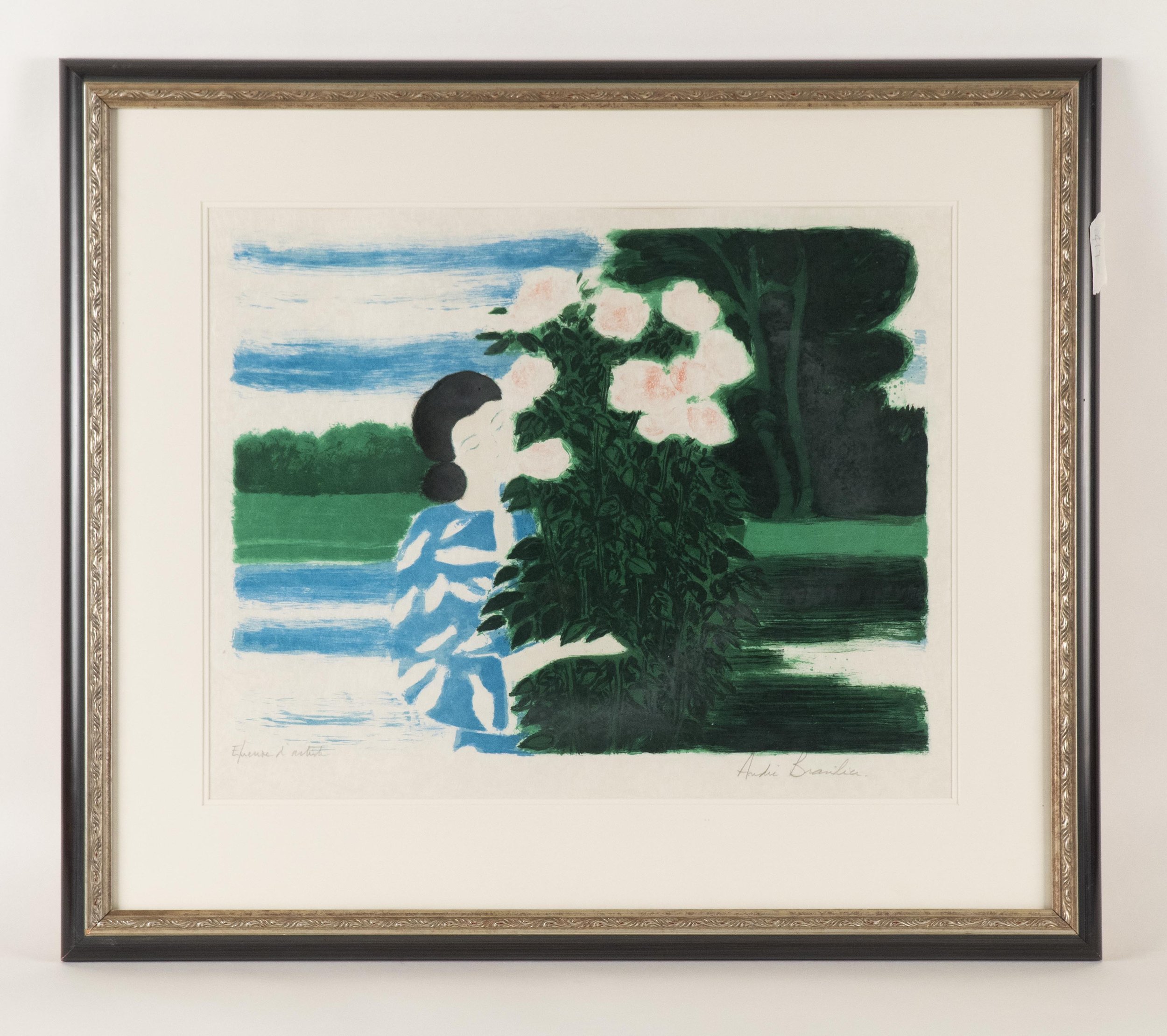 Andre Brasilier, “La Rose de Septembre”, original lithograph, 18 x 24 inches, edition #EA.
