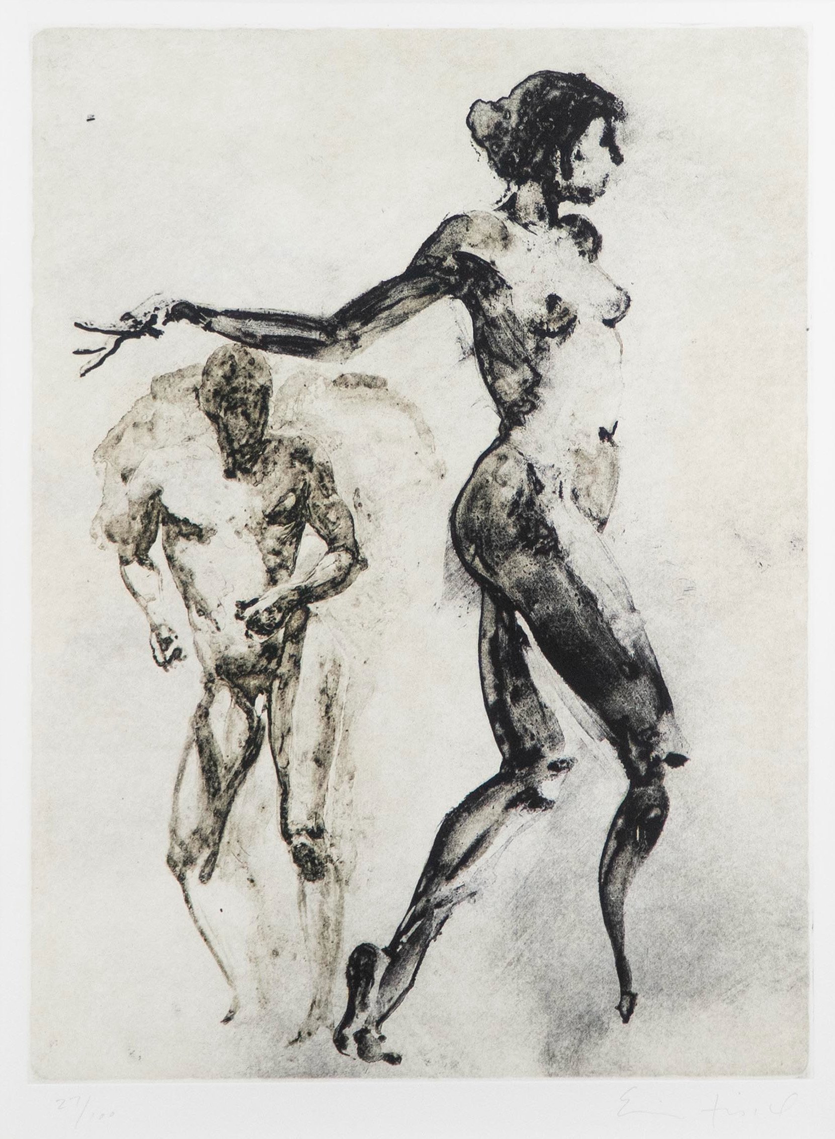 Eric Fischl, “Dancers”, 1994, etching / aquatint, 23.875 × 17.5 inches image size, 38.875 × 31.25 inches framed size, edition # 27/100. See other framed image.