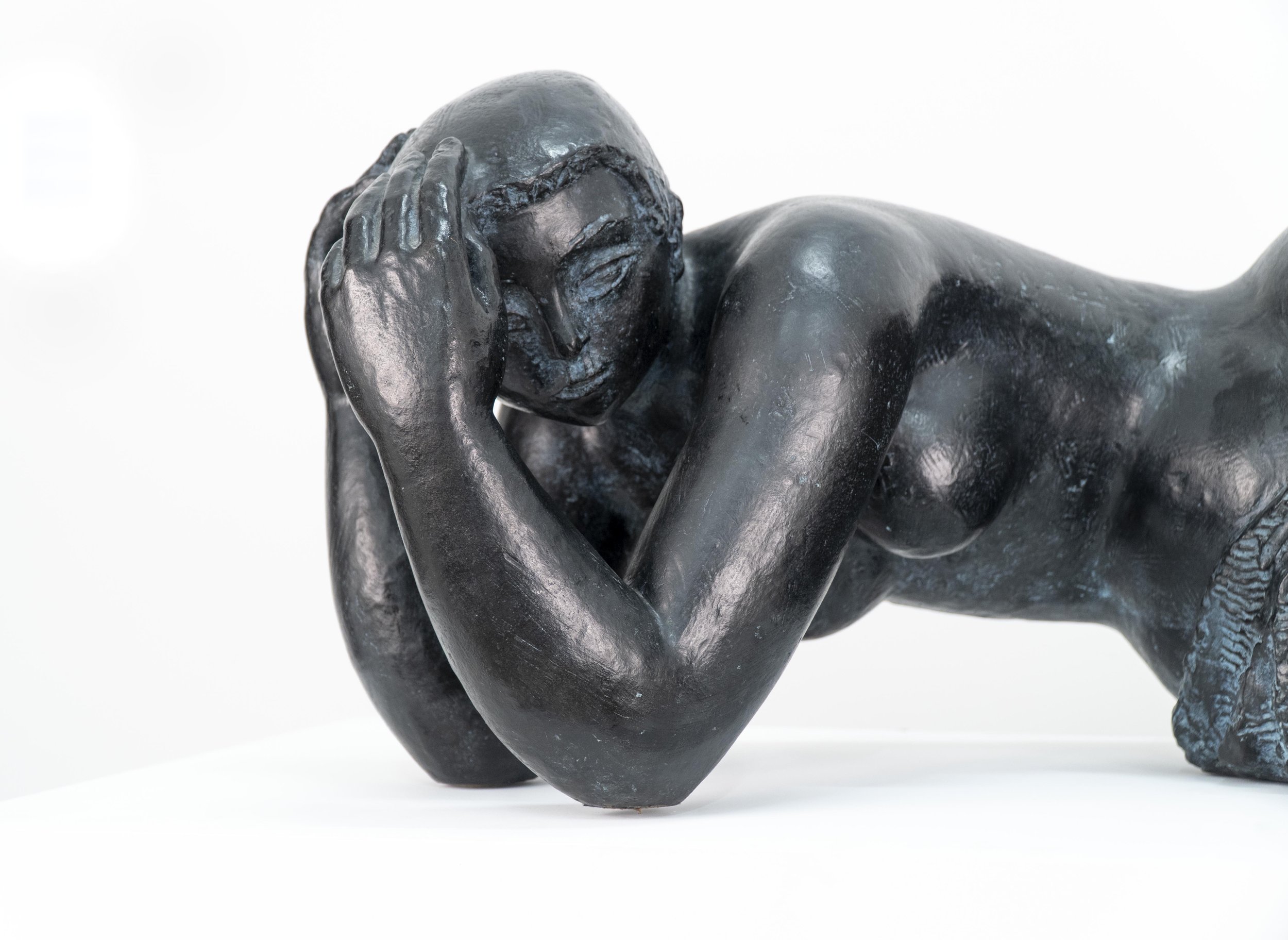 Femme de Tours (aka Rêverie), bronze, 14 x 39 x 19 inches, edition 5/6. View 4.