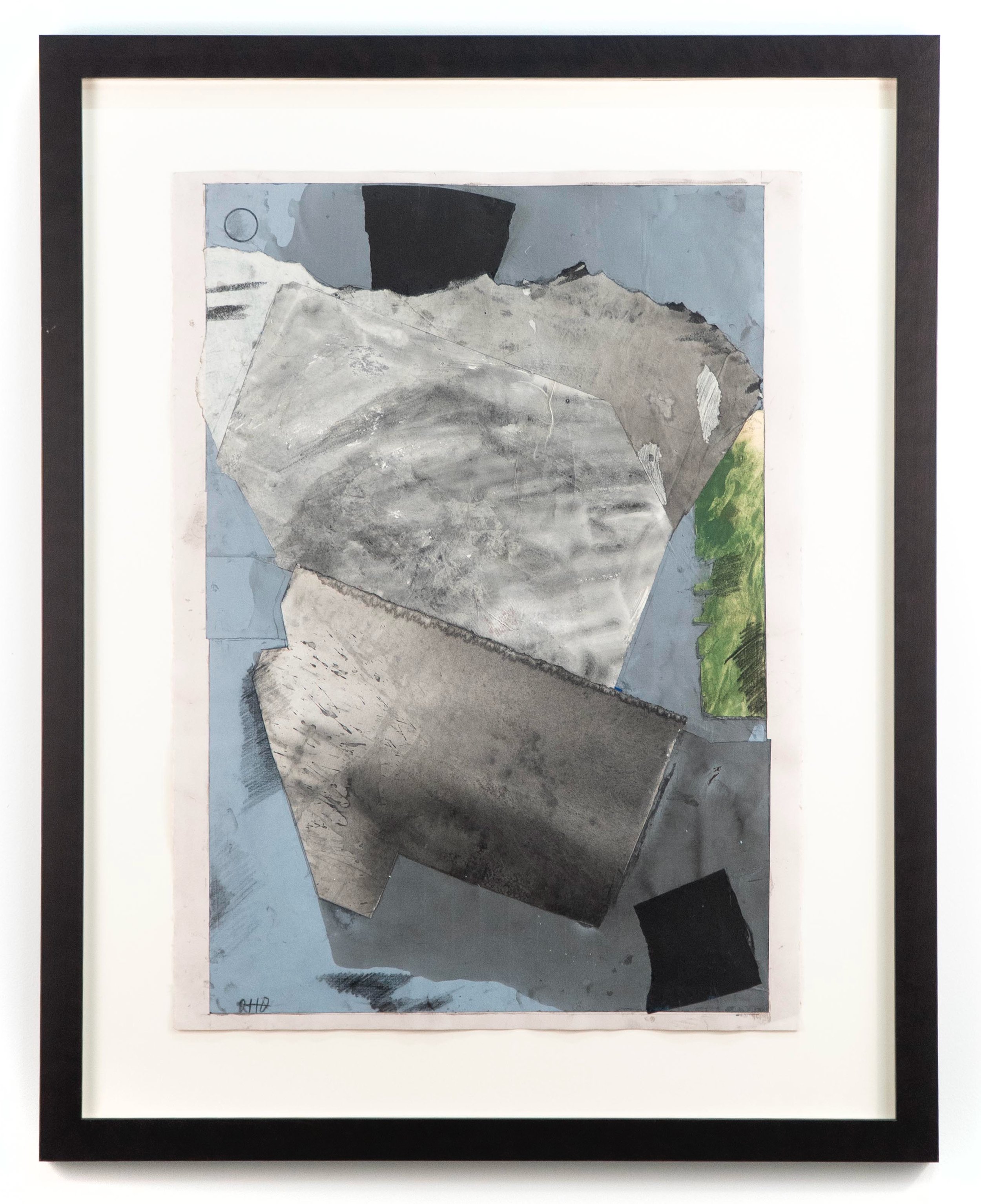 “Cosmic Cataclysm”, acrylic and paper collage on paper, 30 × 22 inches paper size / 39.25 × 31.5 inches framed.