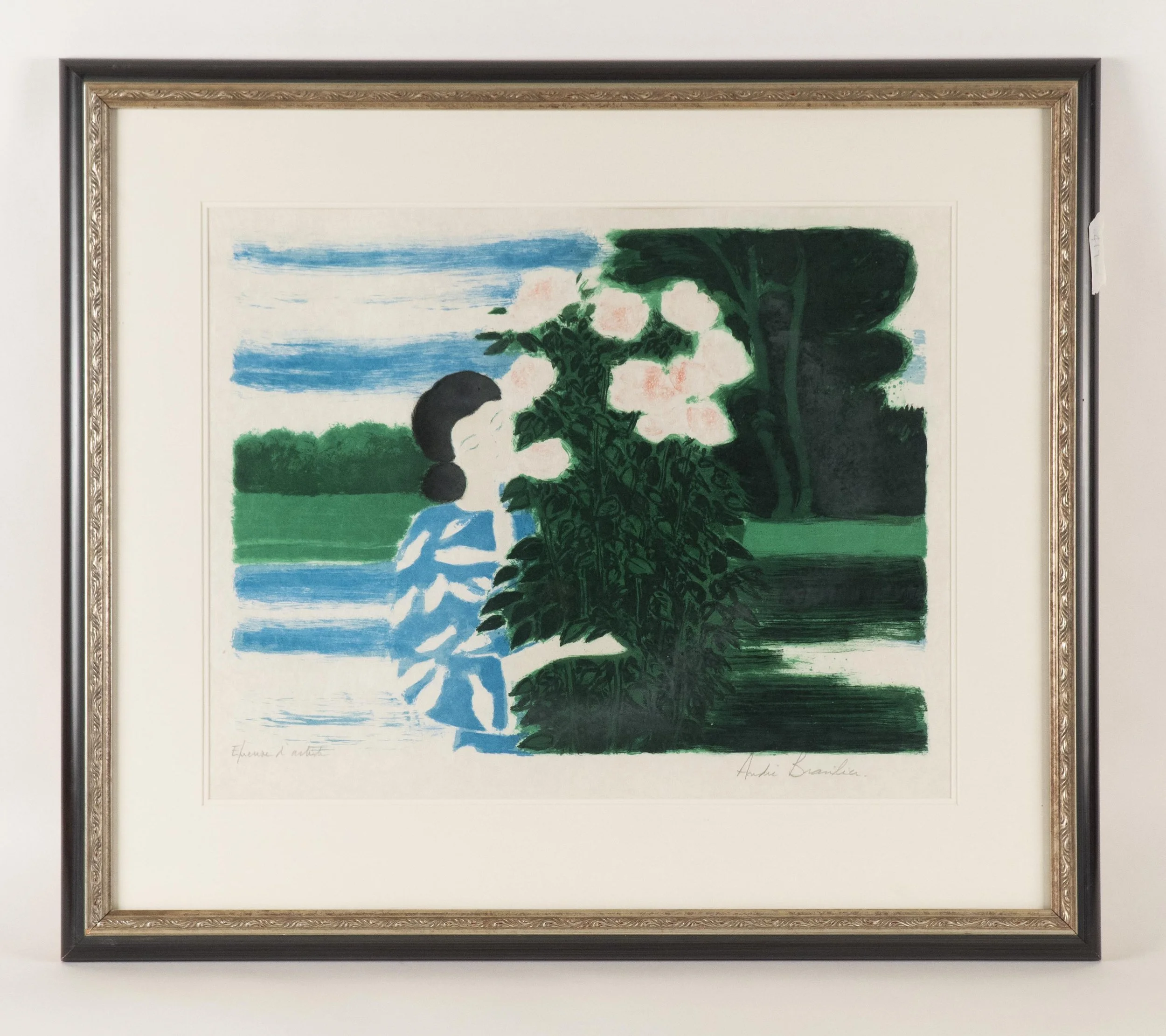Andre Brasilier, “La Rose de Septembre”, lithograph, 18 x 24 inches image size, edition # EA.