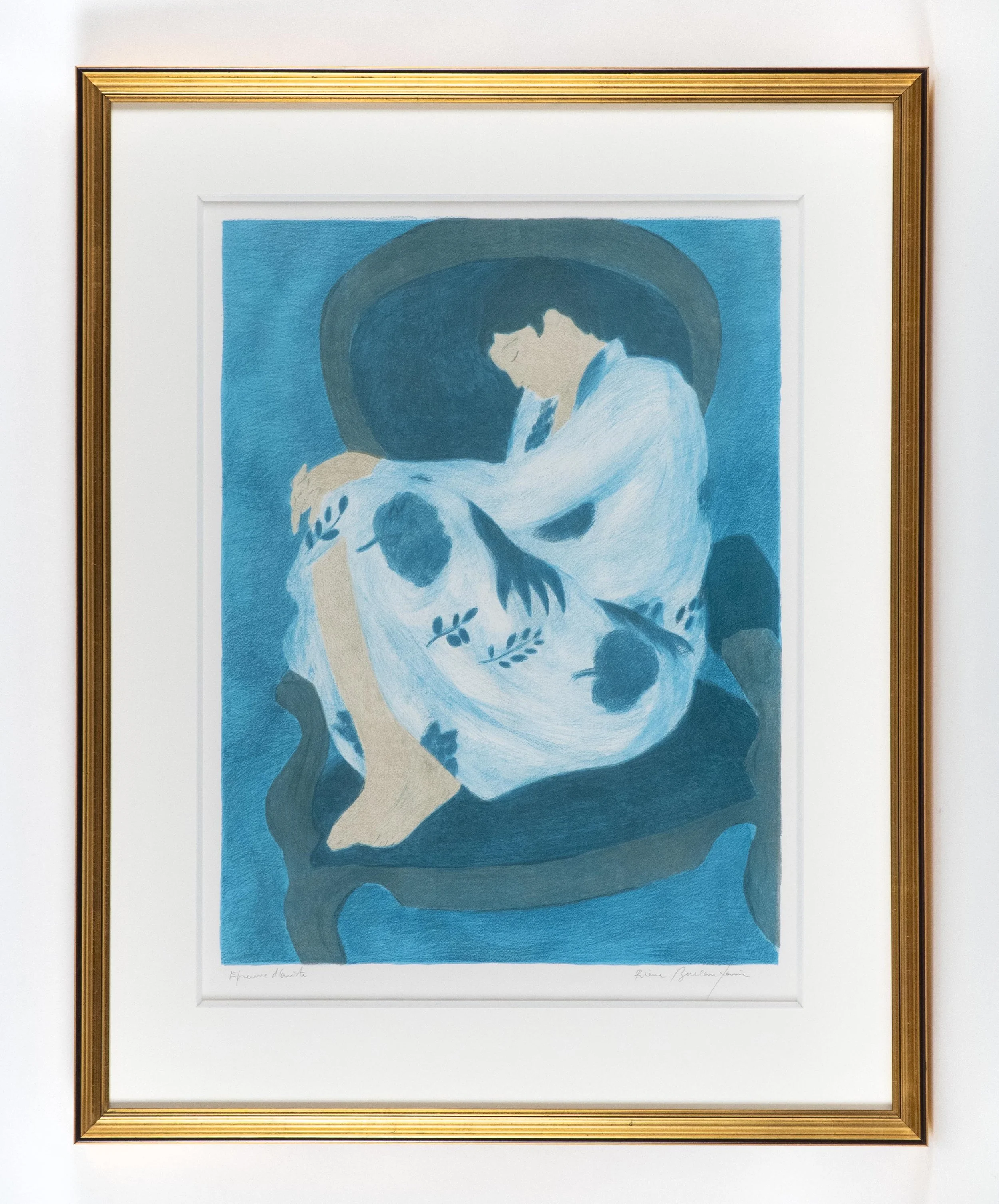 Pierre Boncompain, “La Robe à ramages II”, 1985, lithograph, 23.5 x 17.5 inches image size, edition # EA.