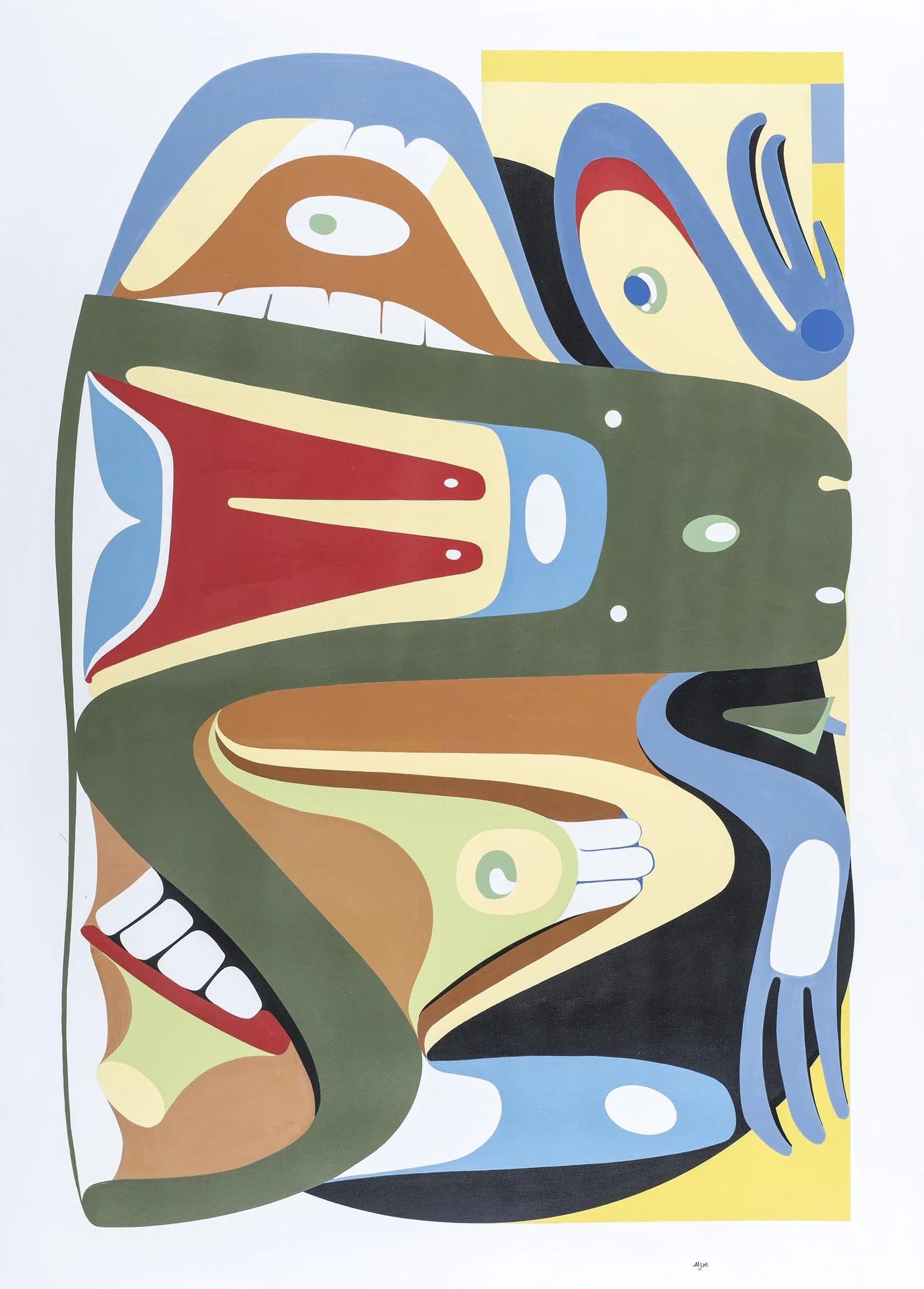 “Algae”, acrylic on canvas, 150cm x 100cm.