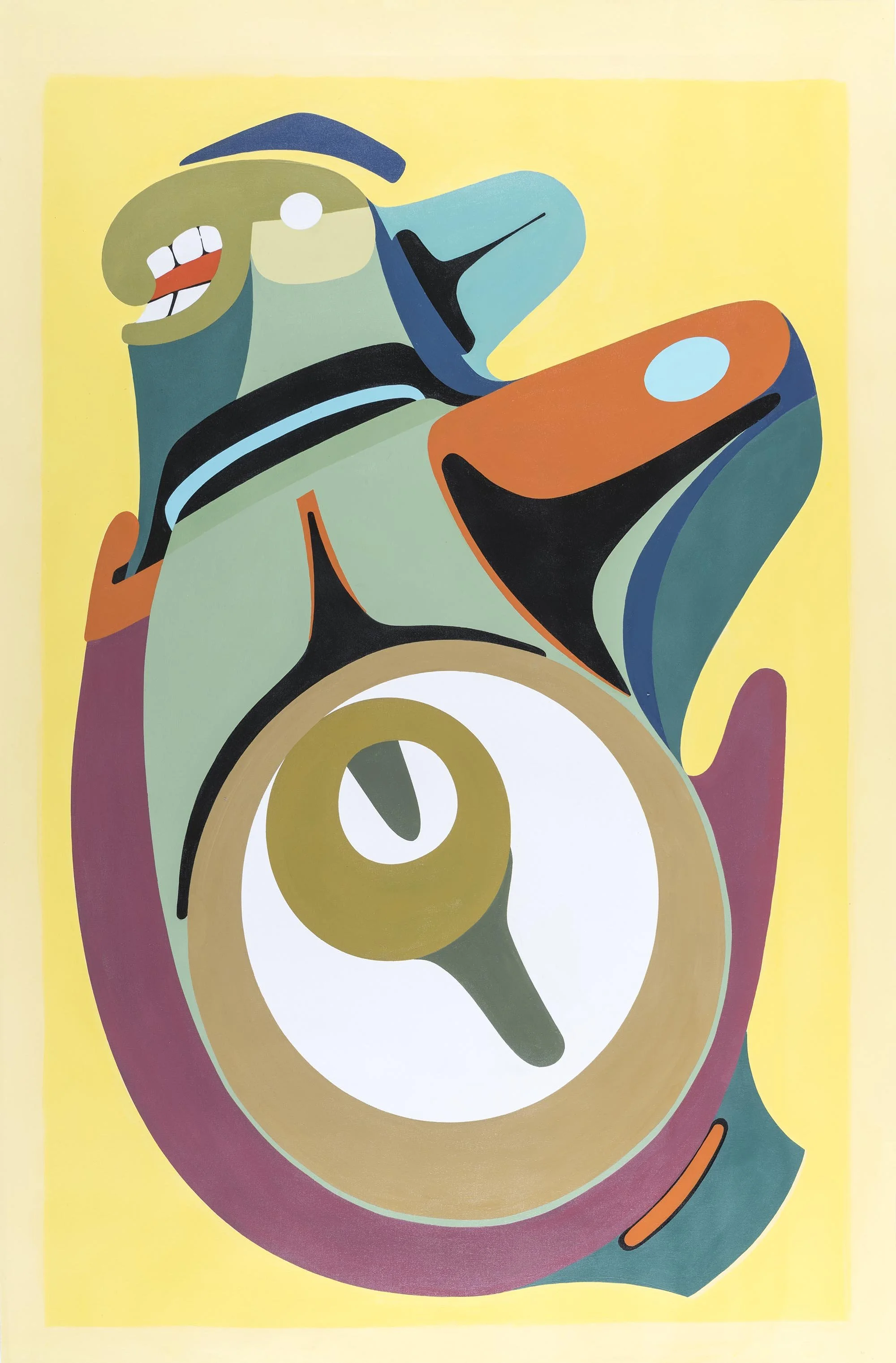 “Froth”, acrylic on canvas, 150cm x 100cm.