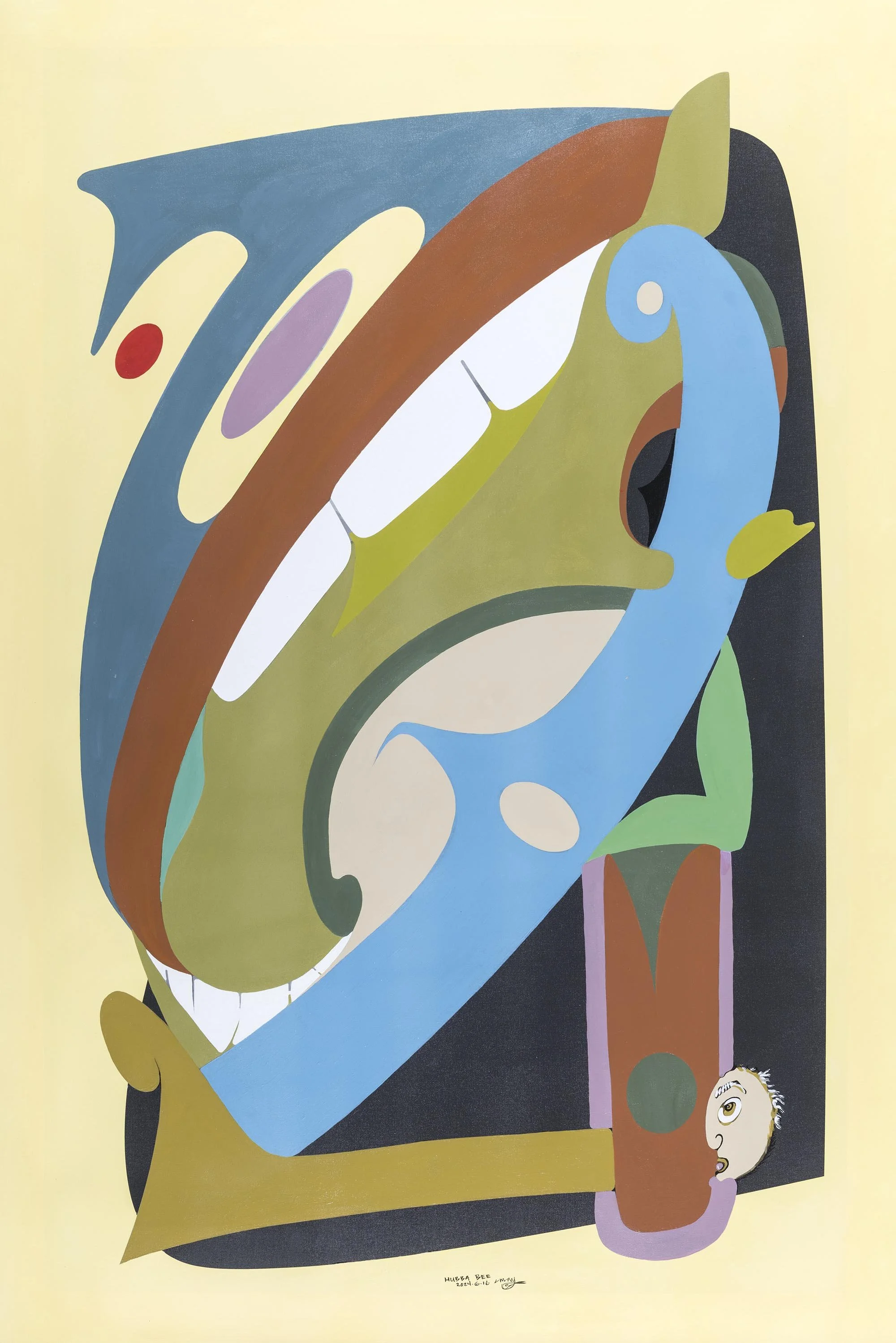 “Hubba Bee”, acrylic on canvas, 150cm x 100cm.