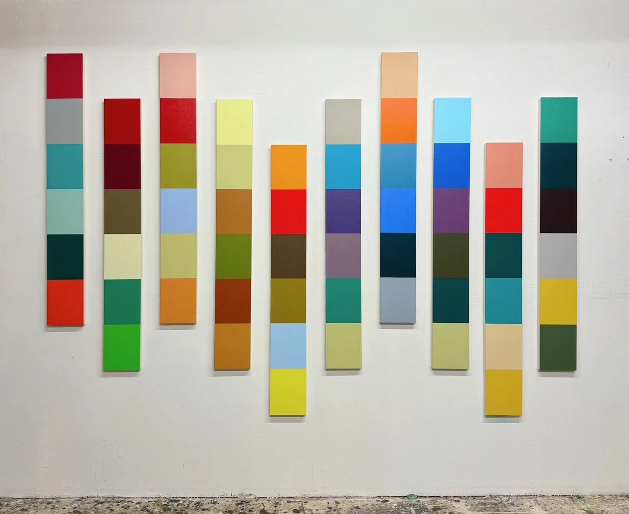 ““The Sum of Parts”, 2025, acrylic on canvas, 80 x112 inches.