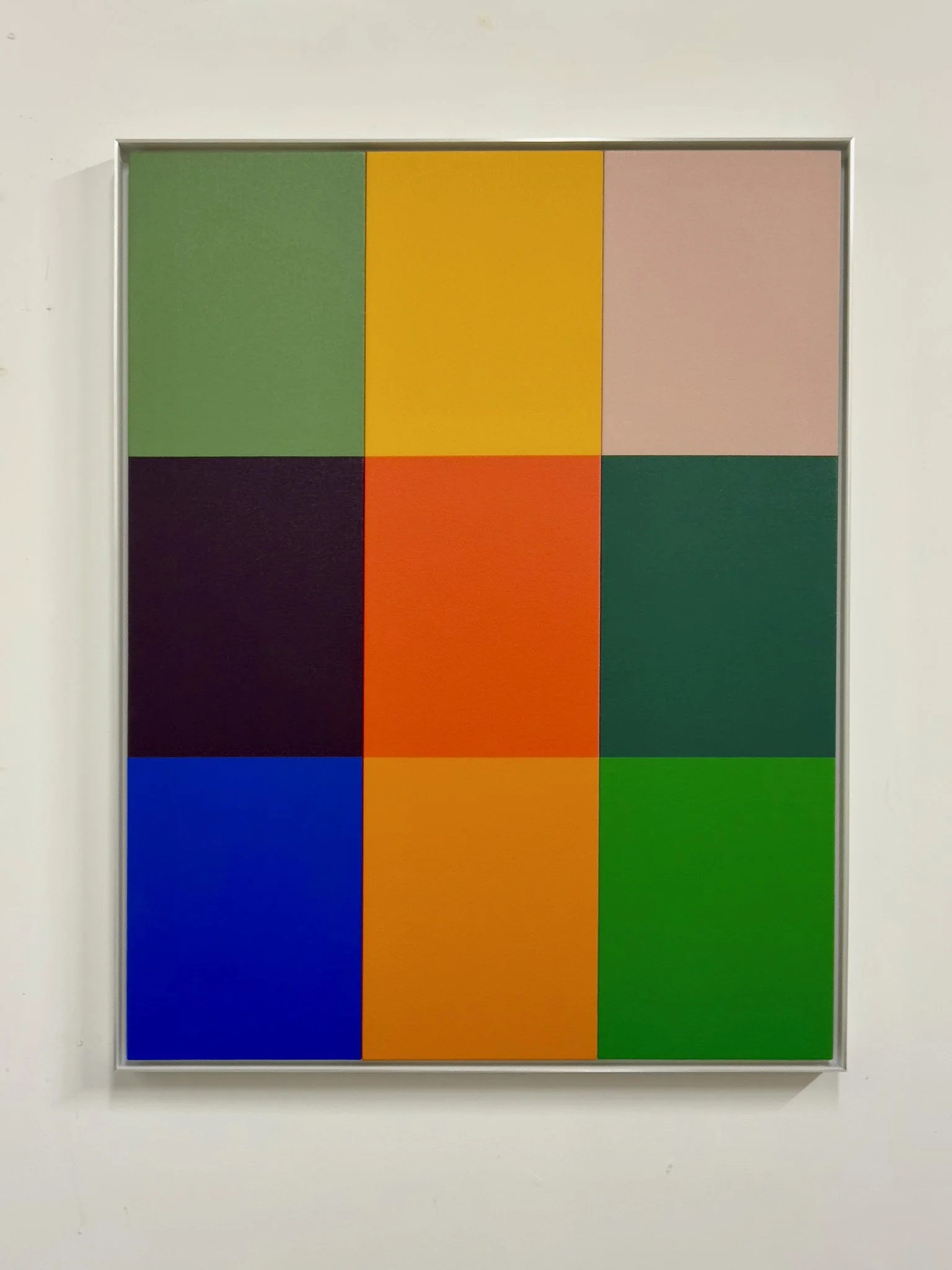 “Tone Poem # 29”, 2025, acrylic on canvas, 34 1/2 x 27 inches.