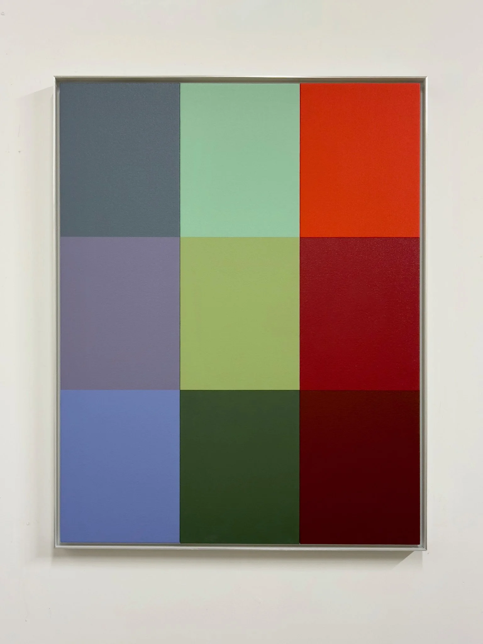 “Tone Poem # 30”, 2025, acrylic on canvas, 34 1/2 x 27 inches.