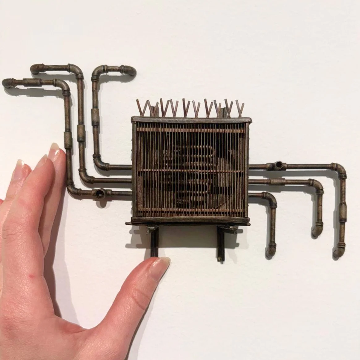  Installation of “ Three High Fives ”, Frans Lotz “ Soupcan Talker ” Nov / Dec 2025.   ENQUIRE  