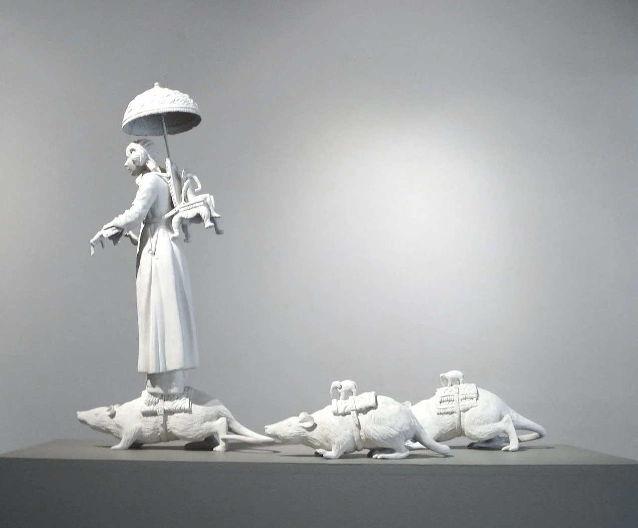  Tricia Cline,  Fancy Rattus II , porcelain, 24 x 12 x 26 inches. View 1.   ENQUIRE    