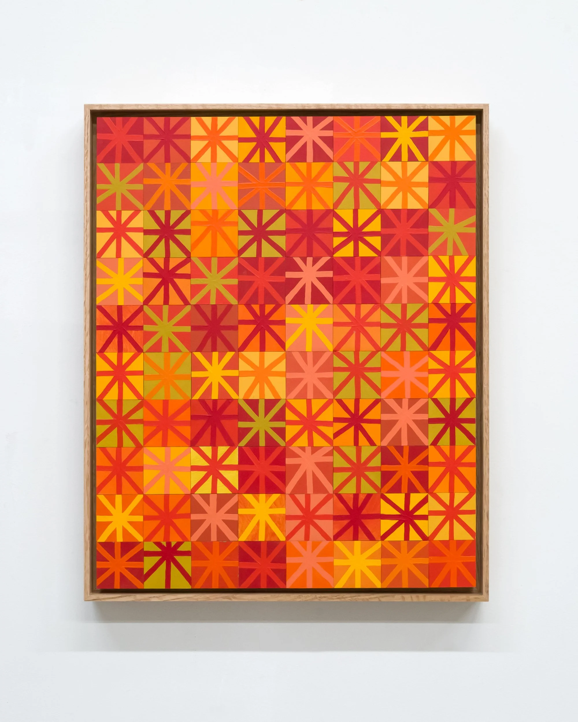  Scott Sueme, “Bedding”, 2025, acrylic and vinyl emulsion on wood, 21 × 17 inches framed.    ENQUIRE    