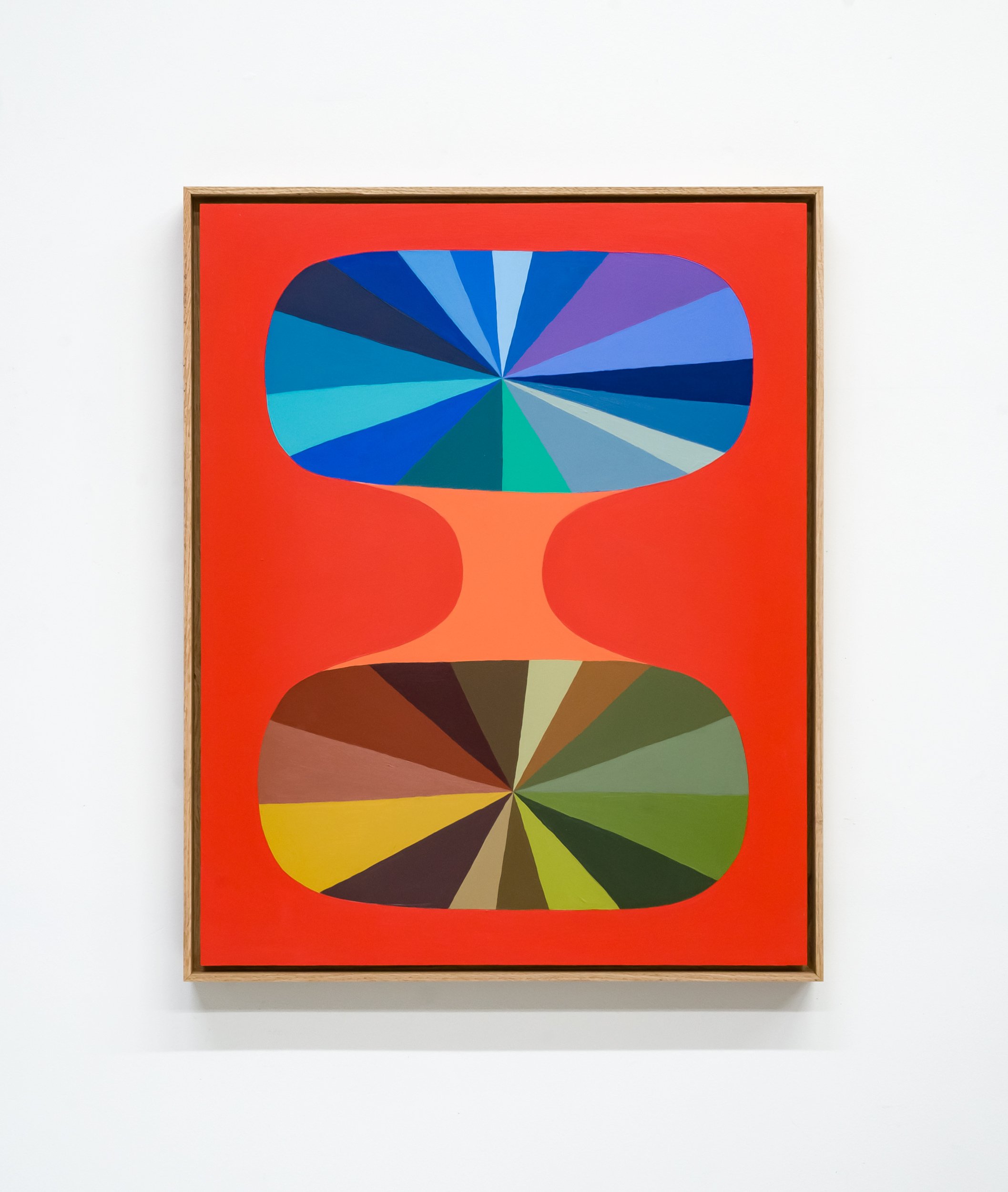  Scott Sueme, “Tunnel 4”, 2025, acrylic and vinyl emulsion on wood, 26 × 21 inches framed.    ENQUIRE  